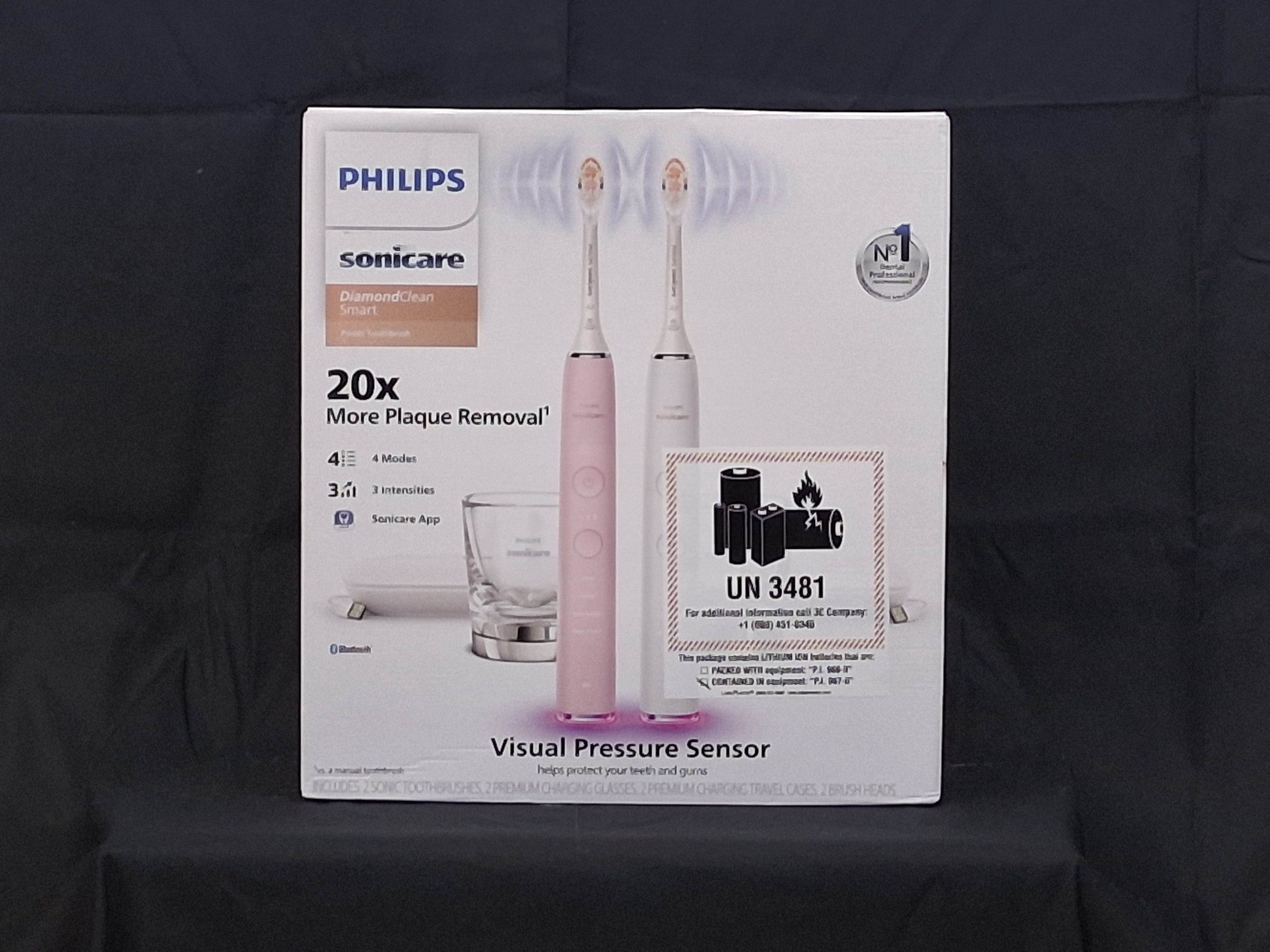 Philips Sonicare DiamondClean Smart 2-Pack – 12-Setting Rechargeable Toothbrushes