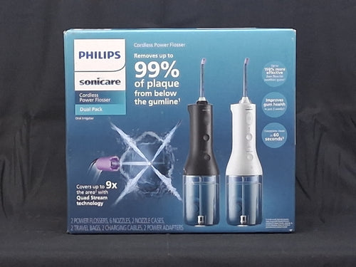 2-Pack Philips Sonicare Cordless Power Flosser — Quad Stream, Rechargeable, USB-A Charging