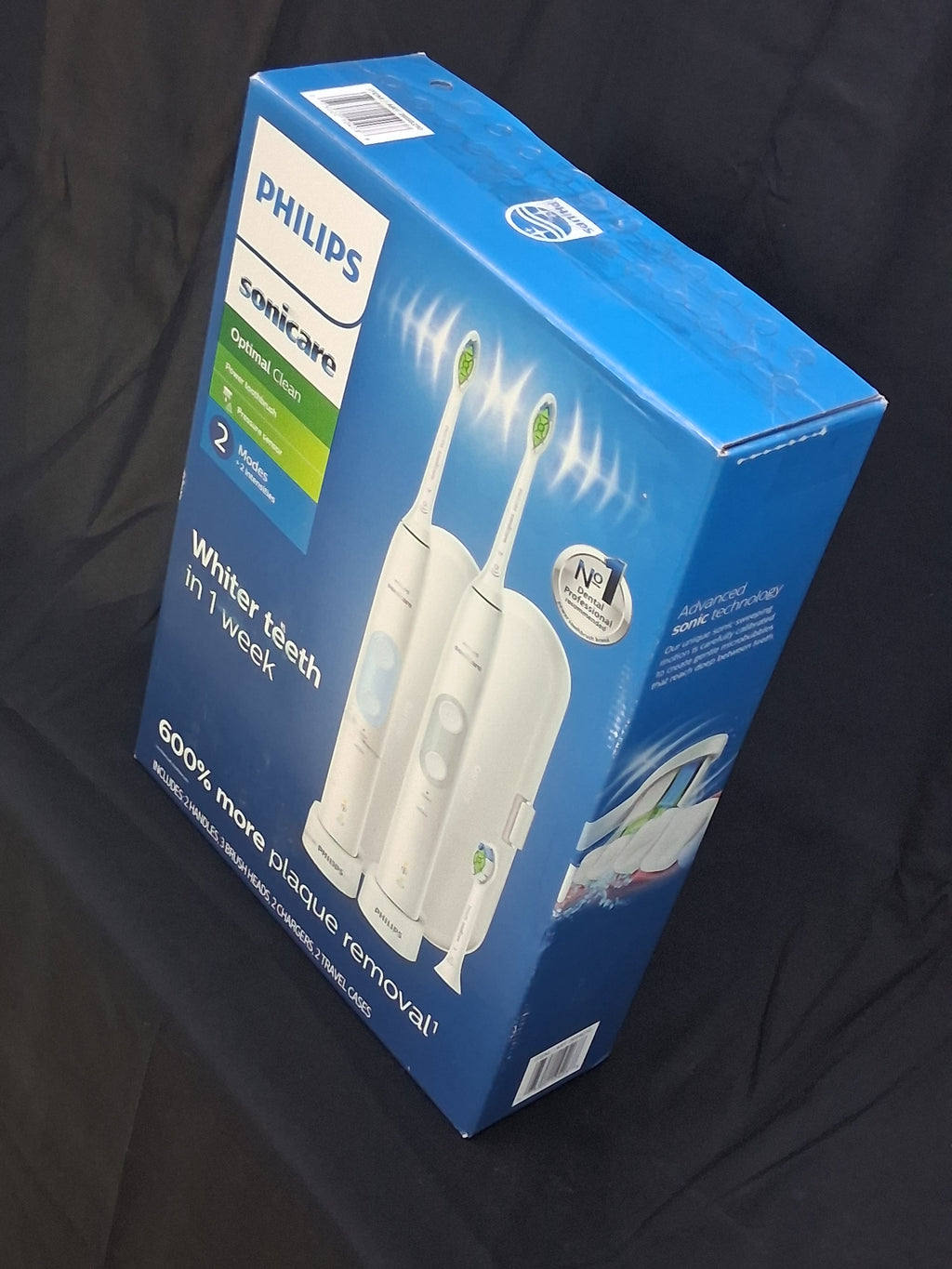 2-Pack Philips Sonicare Optimal Clean 4-Setting Electric Toothbrushes — Brush Heads Sold Separately