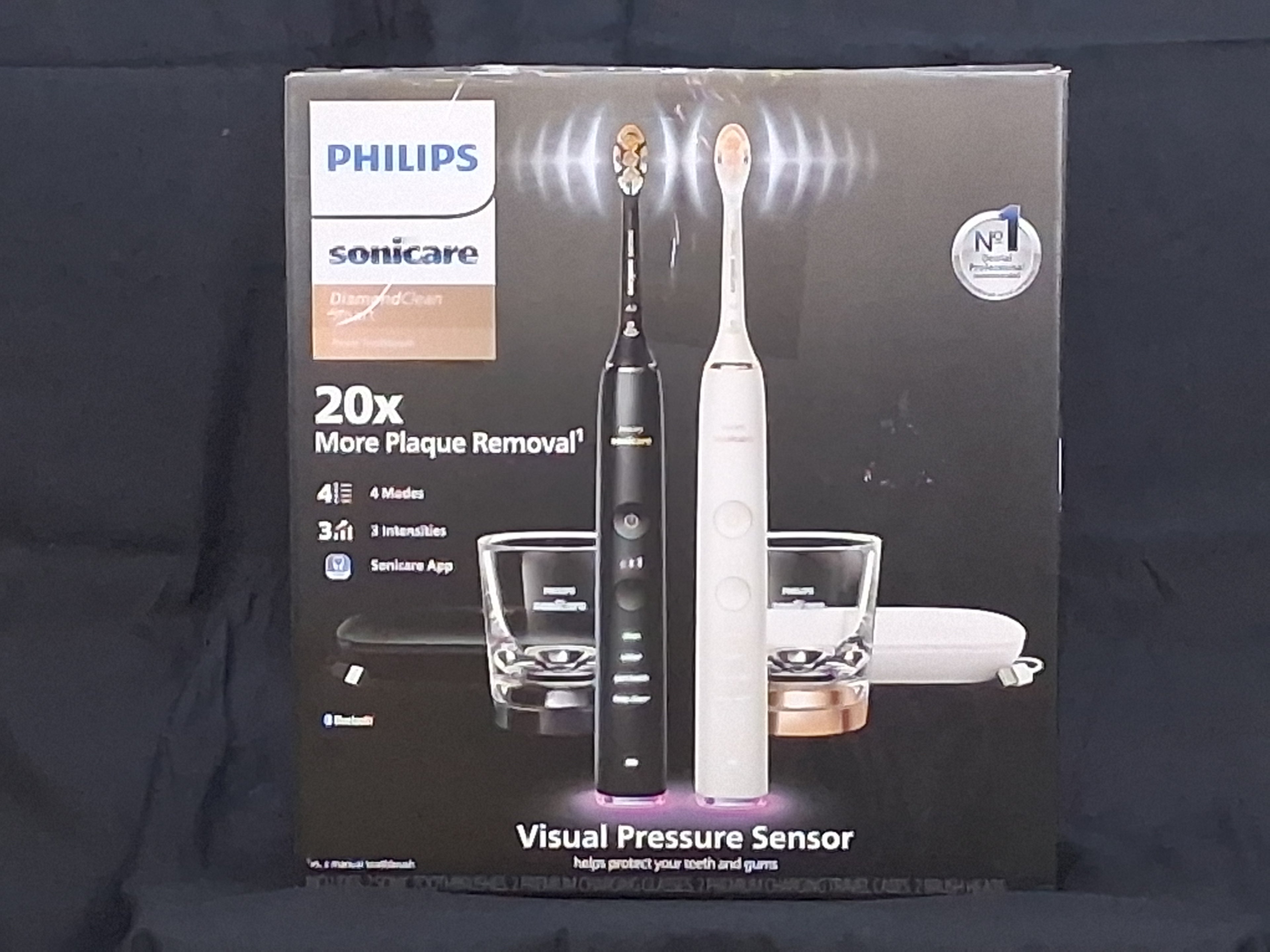 2-Pack Philips Sonicare DiamondClean Smart 4-Mode Electric Toothbrushes — Brush Heads Sold Separately