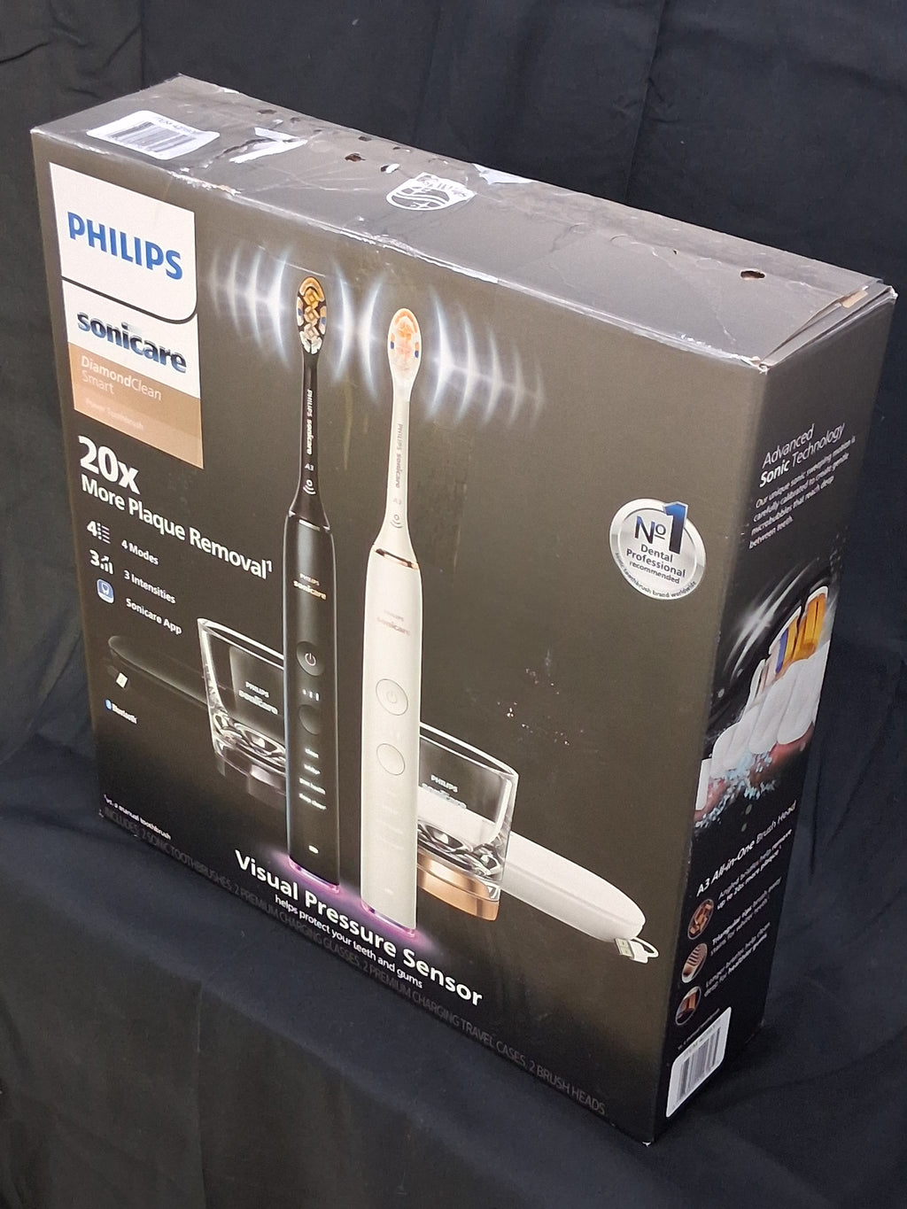 2-Pack Philips Sonicare DiamondClean Smart 4-Mode Electric Toothbrushes — Brush Heads Sold Separately