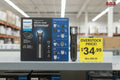 Philips Norelco all-in-one trimmer packaging with features listed on a dark background