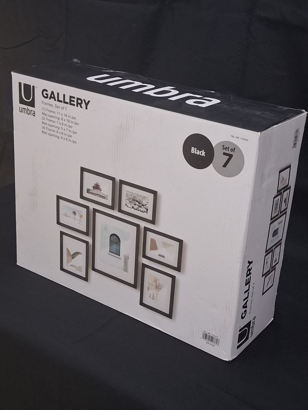 Umbra Gallery Wall Picture Frame Set of 7 — Black, Multi-Size Collection