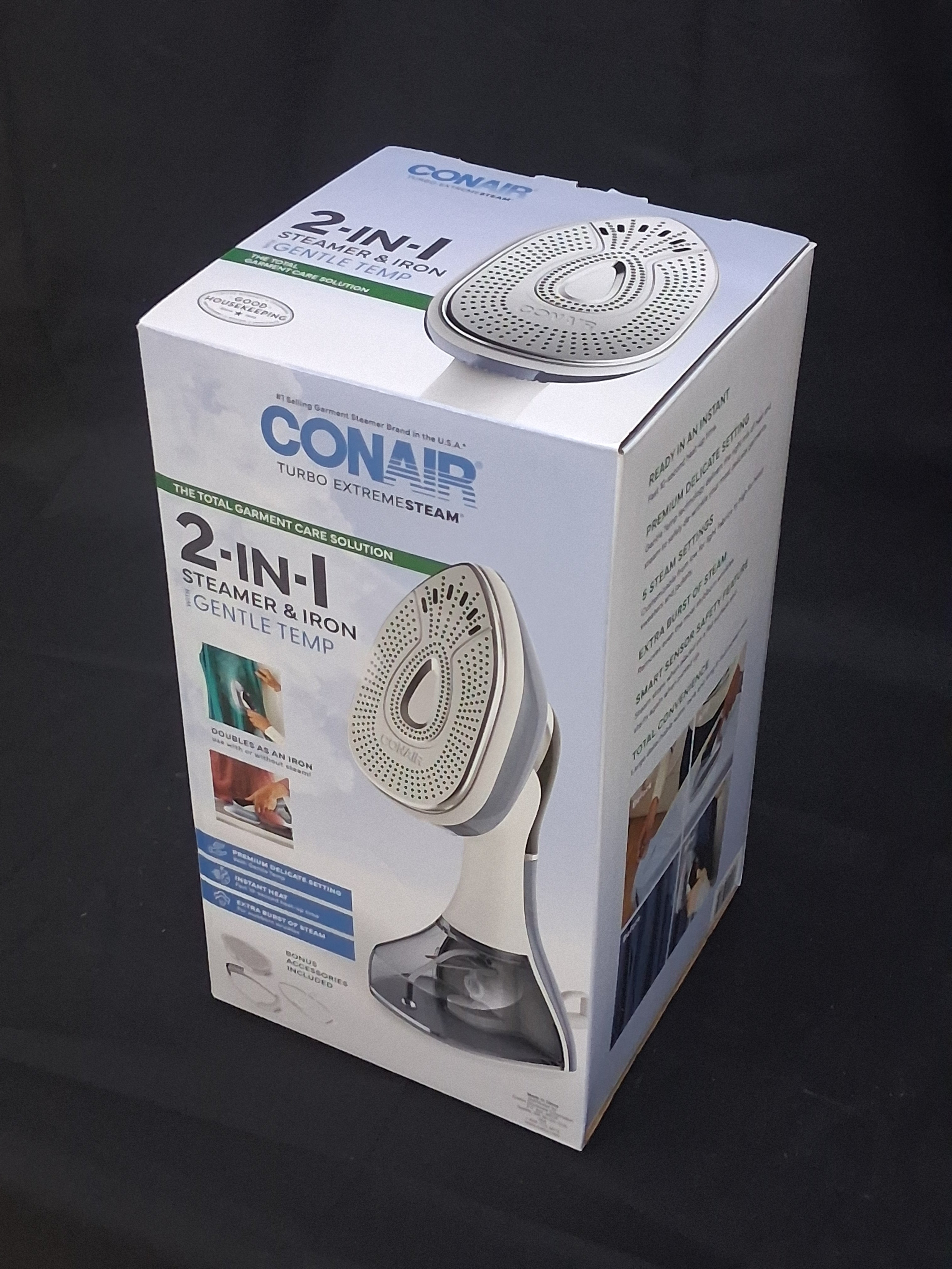 Conair Gentle Temperature 2-in-1 Steamer & Iron — Safe for Delicate Fabrics