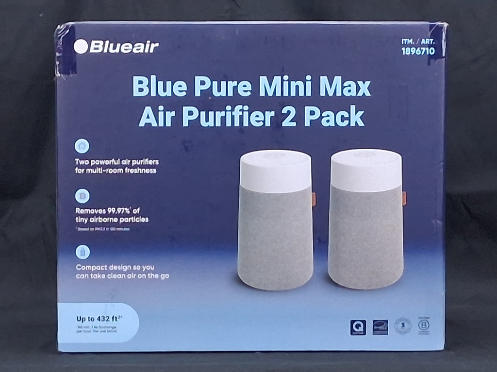 Blueair Blue Pure Mini Max Air Purifier 2-Pack — HEPASilent Filtration for Small Rooms