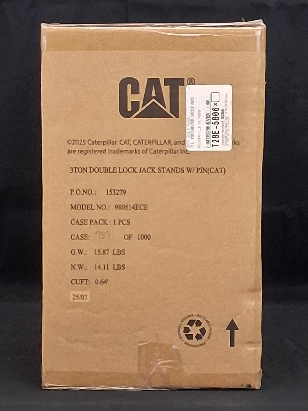 CAT 3-Ton Locking Jack Stands – Model 980514ECE (Set of 2)
