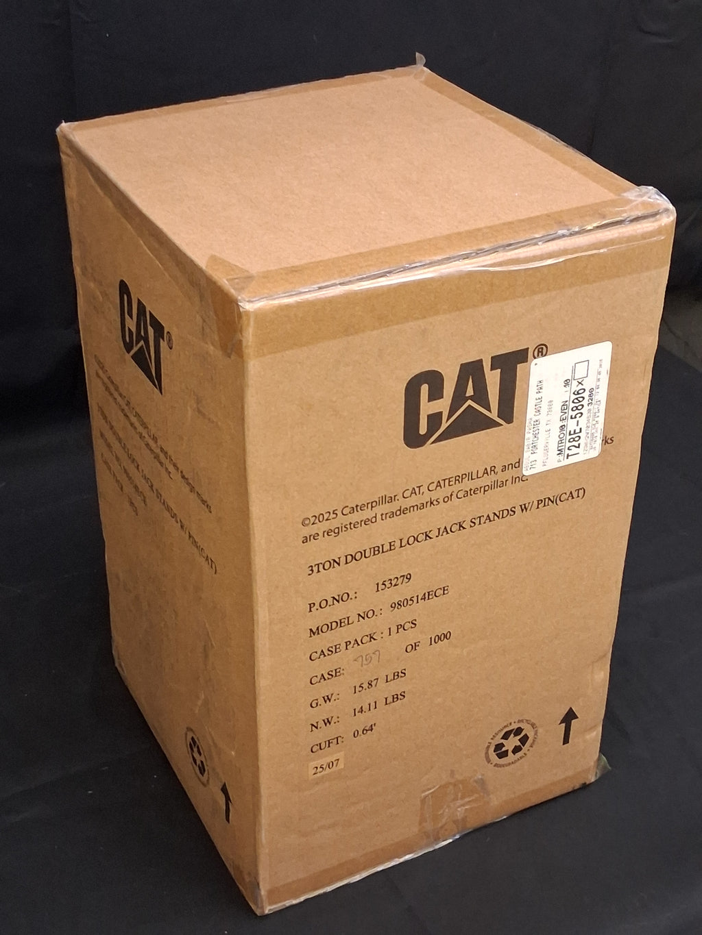 CAT 3-Ton Locking Jack Stands – Model 980514ECE (Set of 2)