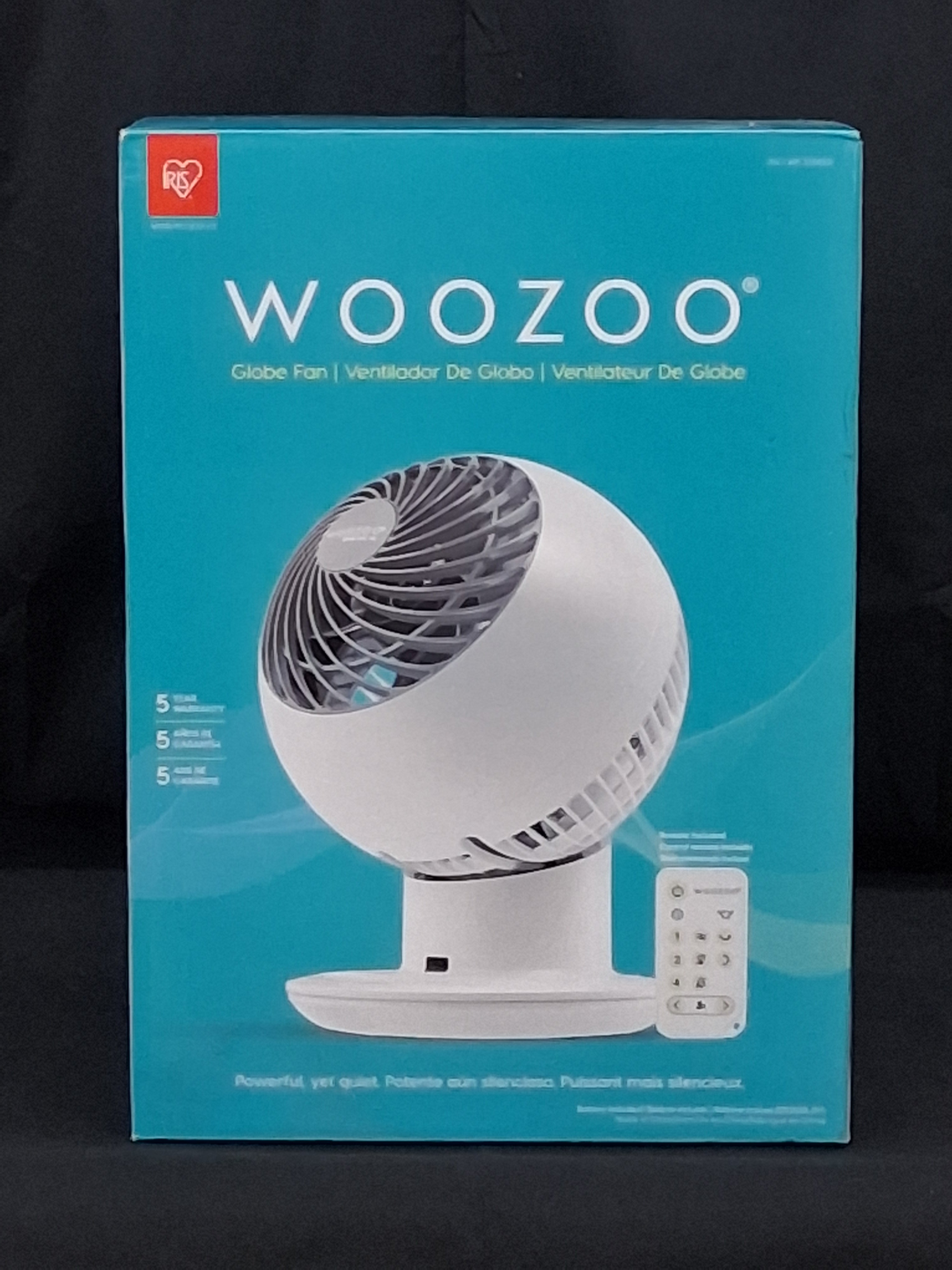 WOOZOO Globe Fan – Compact Oscillating Personal Fan