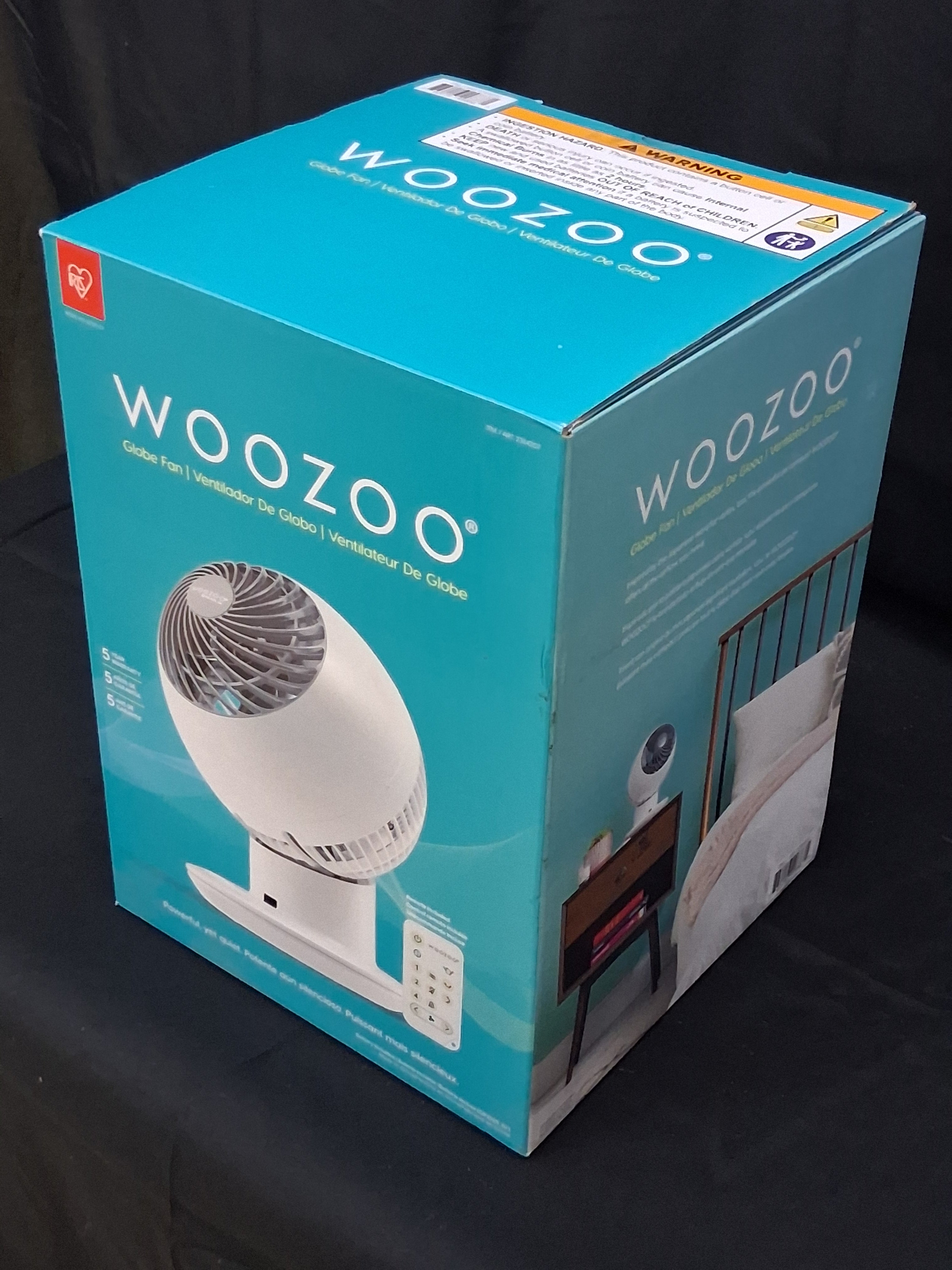 WOOZOO Globe Fan – Compact Oscillating Personal Fan