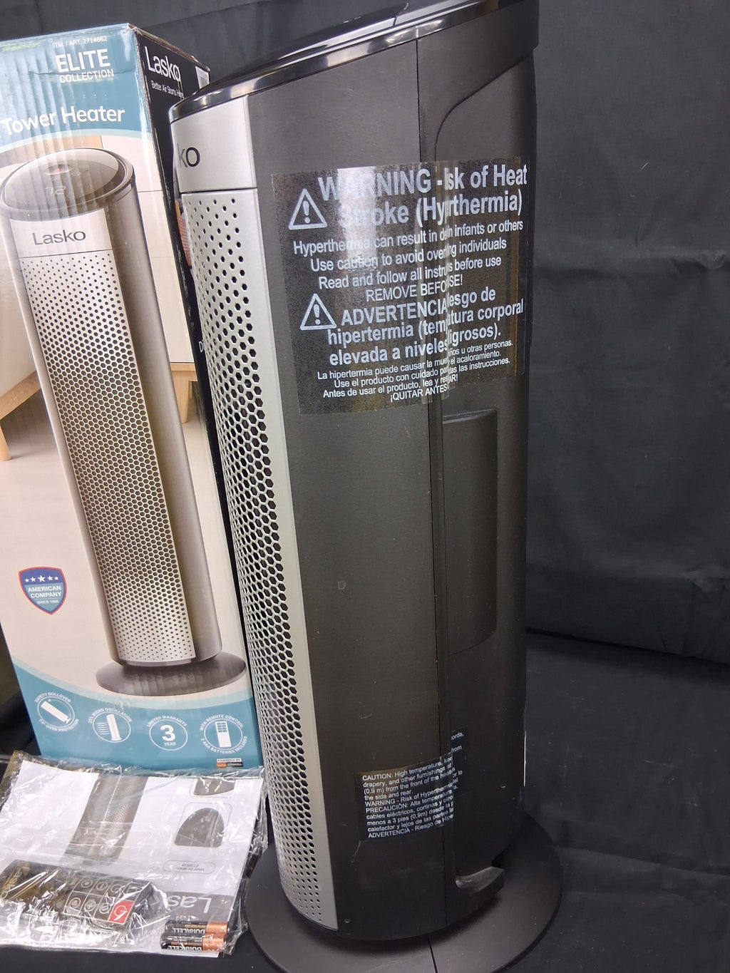 Lasko CT22498 Ceramic Tower Heater – Portable Electric Space Heater