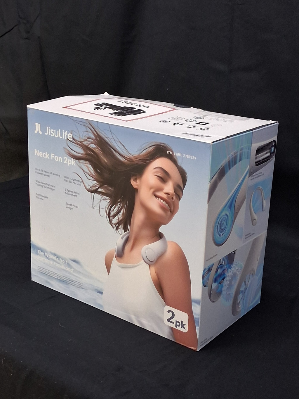 JisuLife Neck Fan – 5-Speed Hands-Free Wearable Personal Fan (2-Pack)