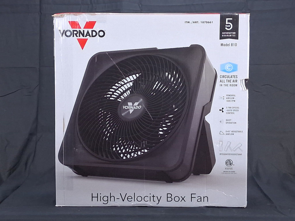 Vornado 810 Large Whole Room Air Circulator Fan — Powerful 3-Speed Box Fan
