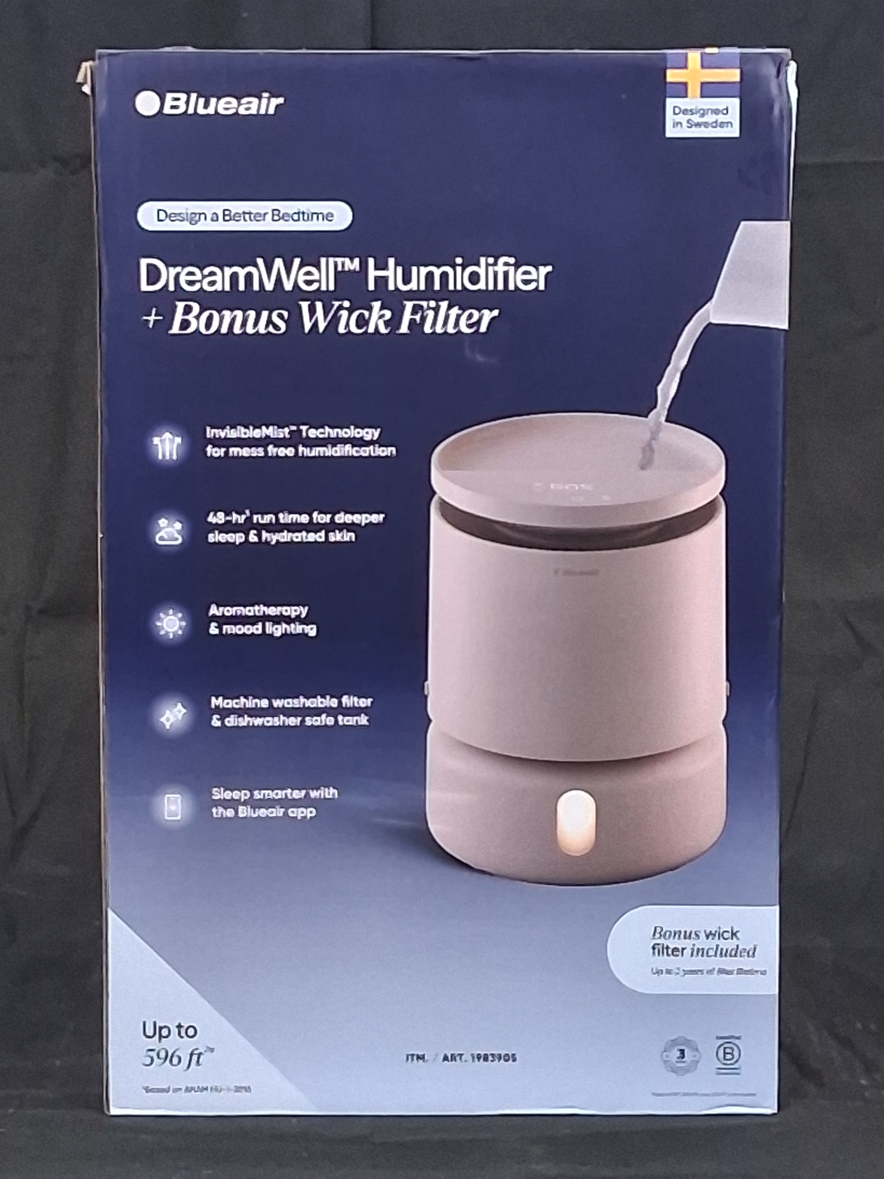 Blueair Dreamwell Air Humidifier — HEPASilent Technology, Bedroom & Small Spaces