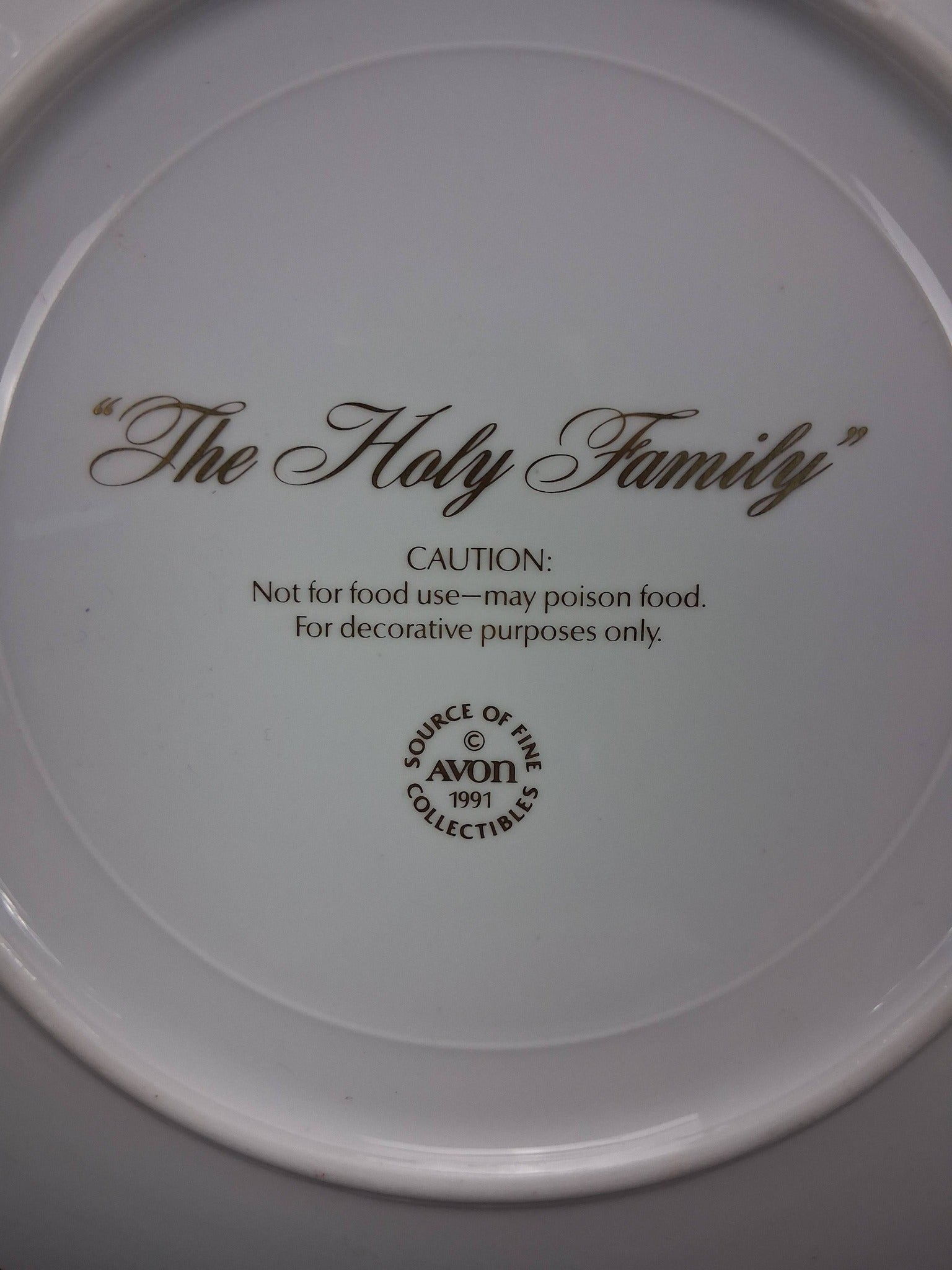 Avon “The Holy Family” Christmas Collector’s Plate – Blue & White Porcelain (1991)