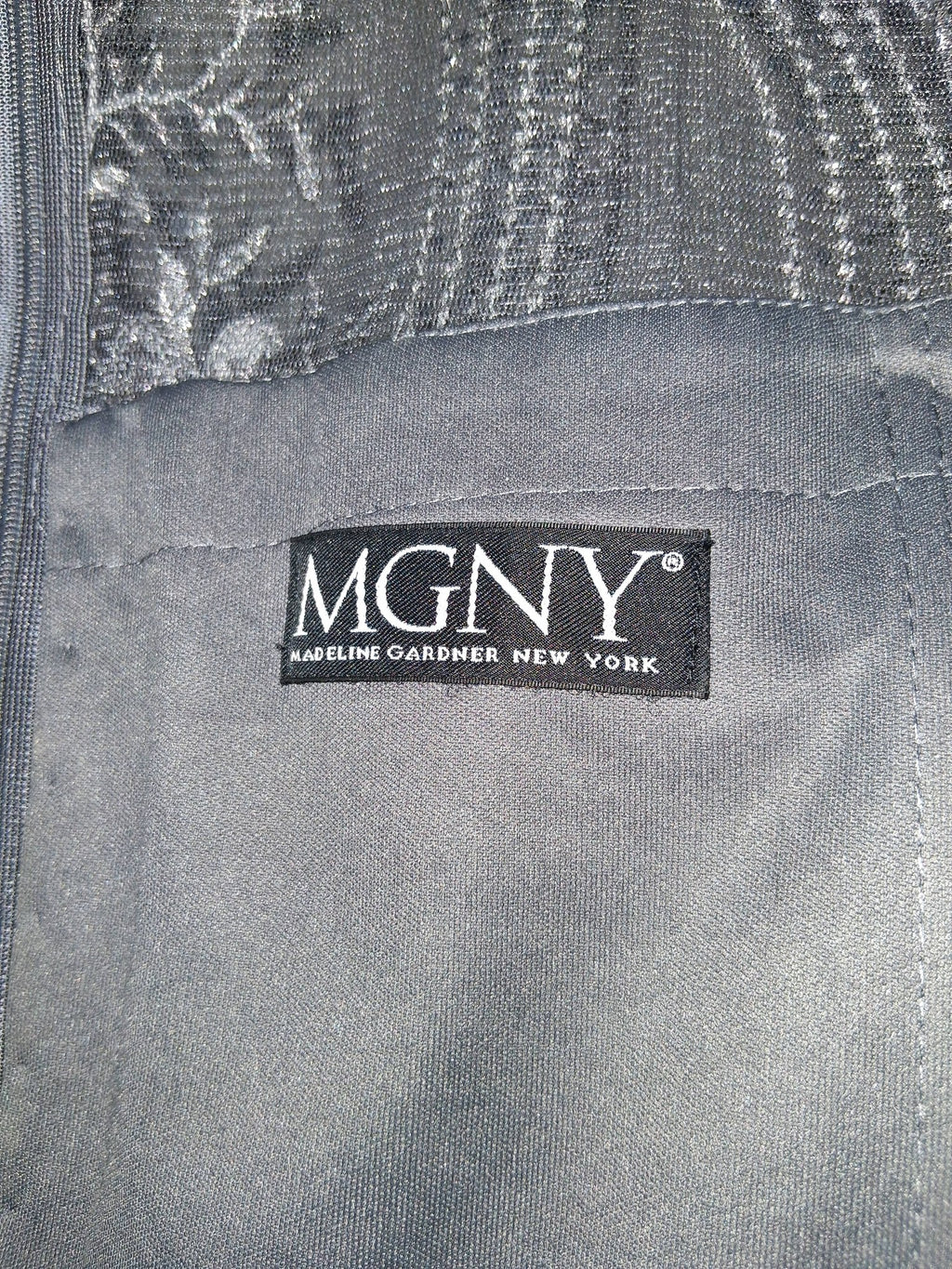 MGNY by Mori Lee Beaded Evening Gown – Silver/Grey (Never Worn)