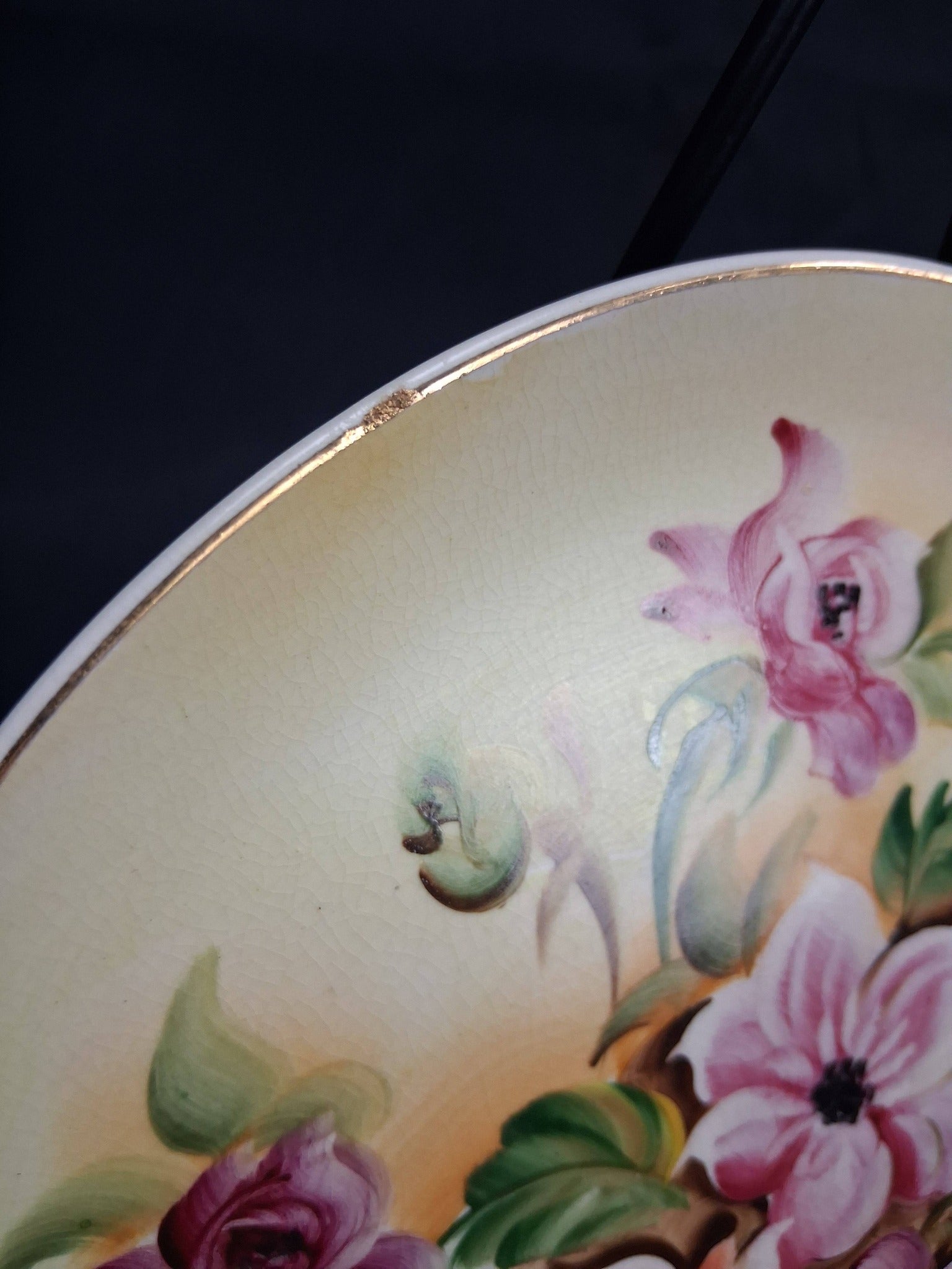J. Mace Signed Japanese Porcelain Floral Plate (c. 1950s–1960s)