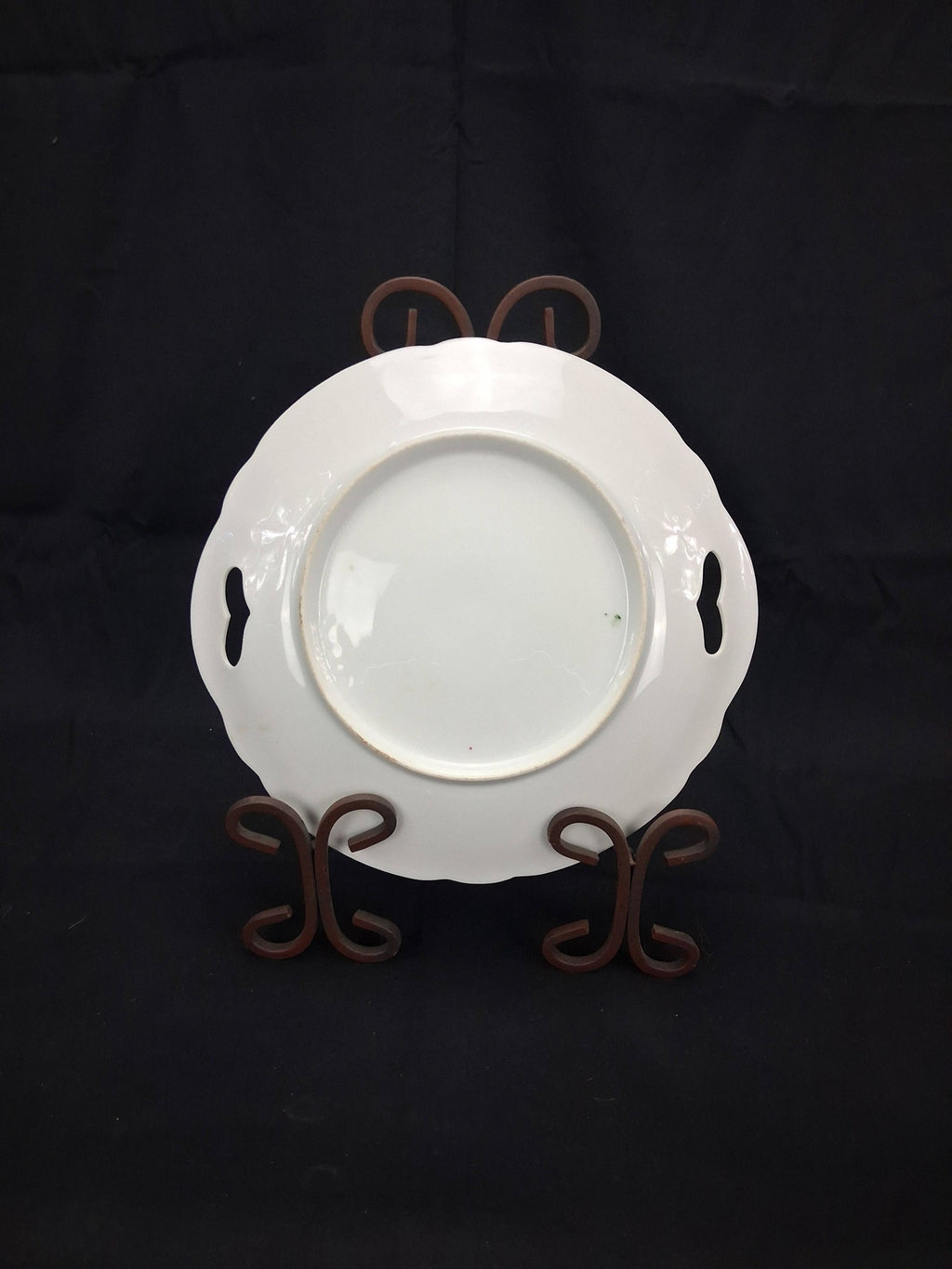 Antique Art Nouveau Rose Cake Plate – Bavaria/Silesia (c. 1900–1920s)