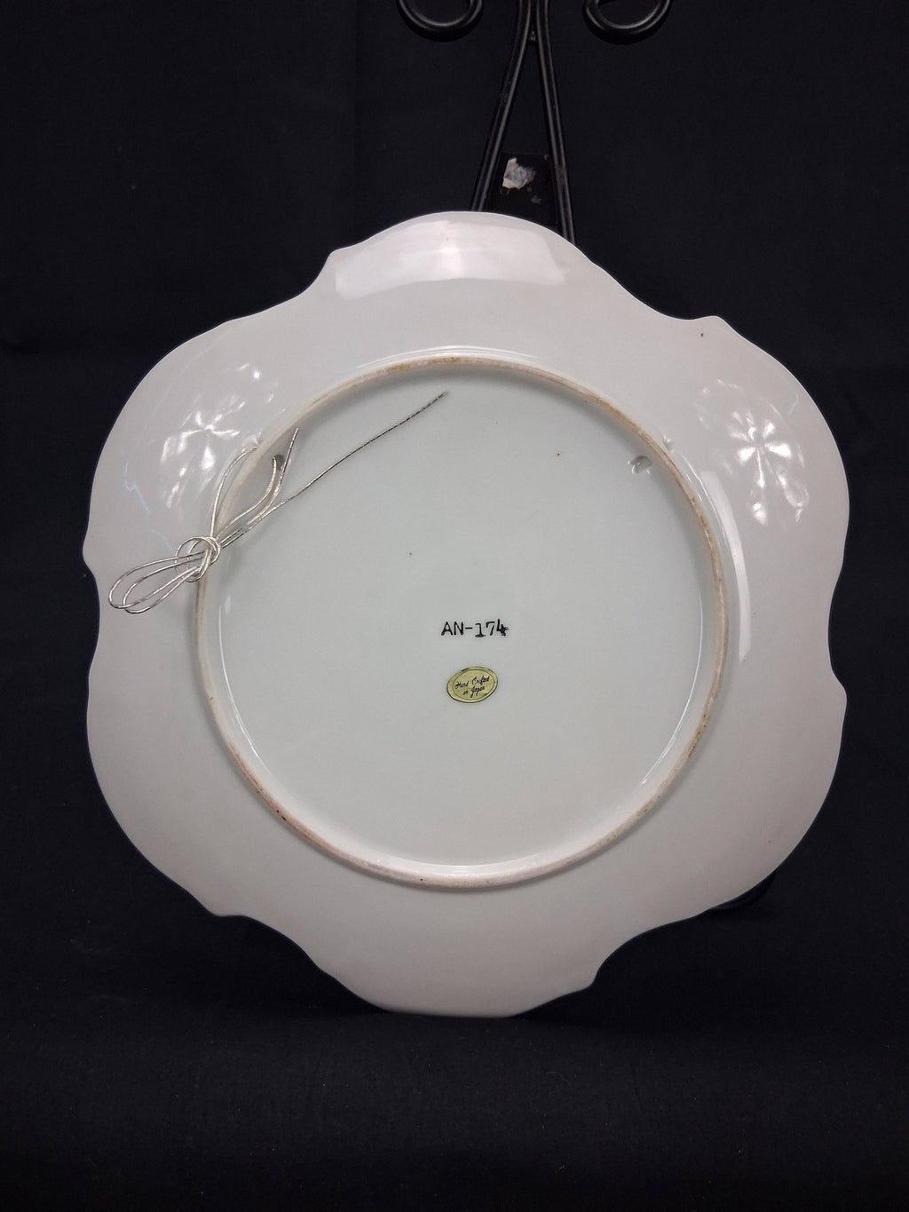 Vintage Japanese Porcelain 25th Silver Anniversary Plate – Wedding Bells & Roses (c. 1960s–1970s)