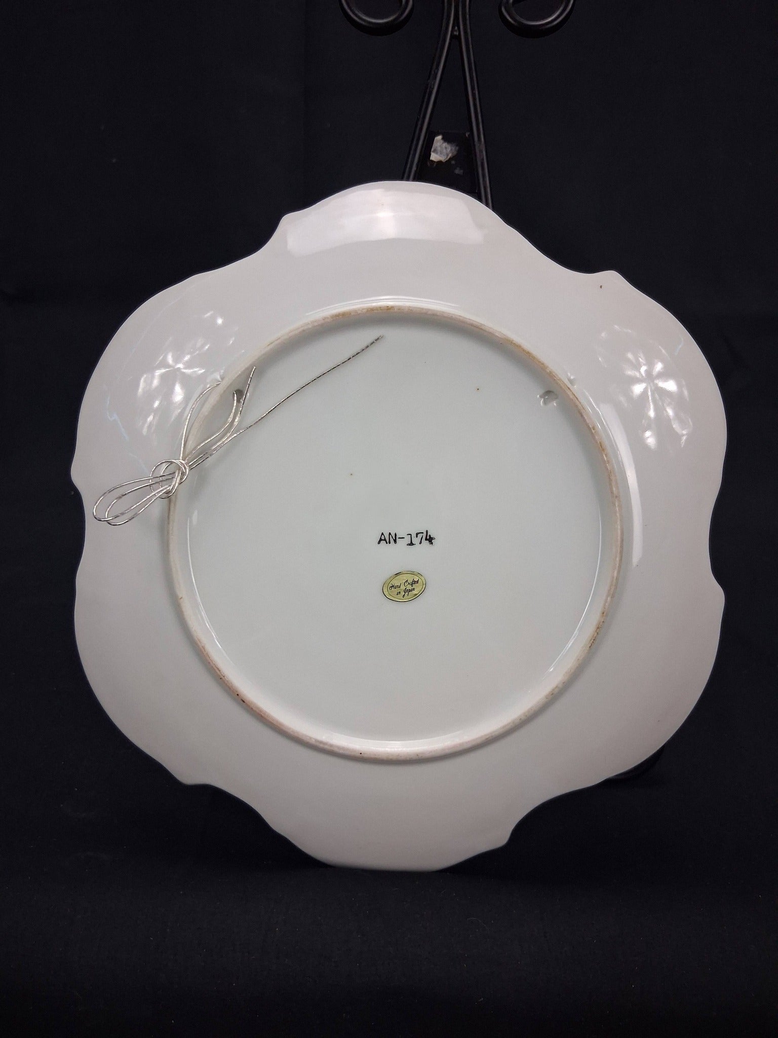 Vintage Japanese Porcelain 25th Silver Anniversary Plate – Wedding Bells & Roses (c. 1960s–1970s)