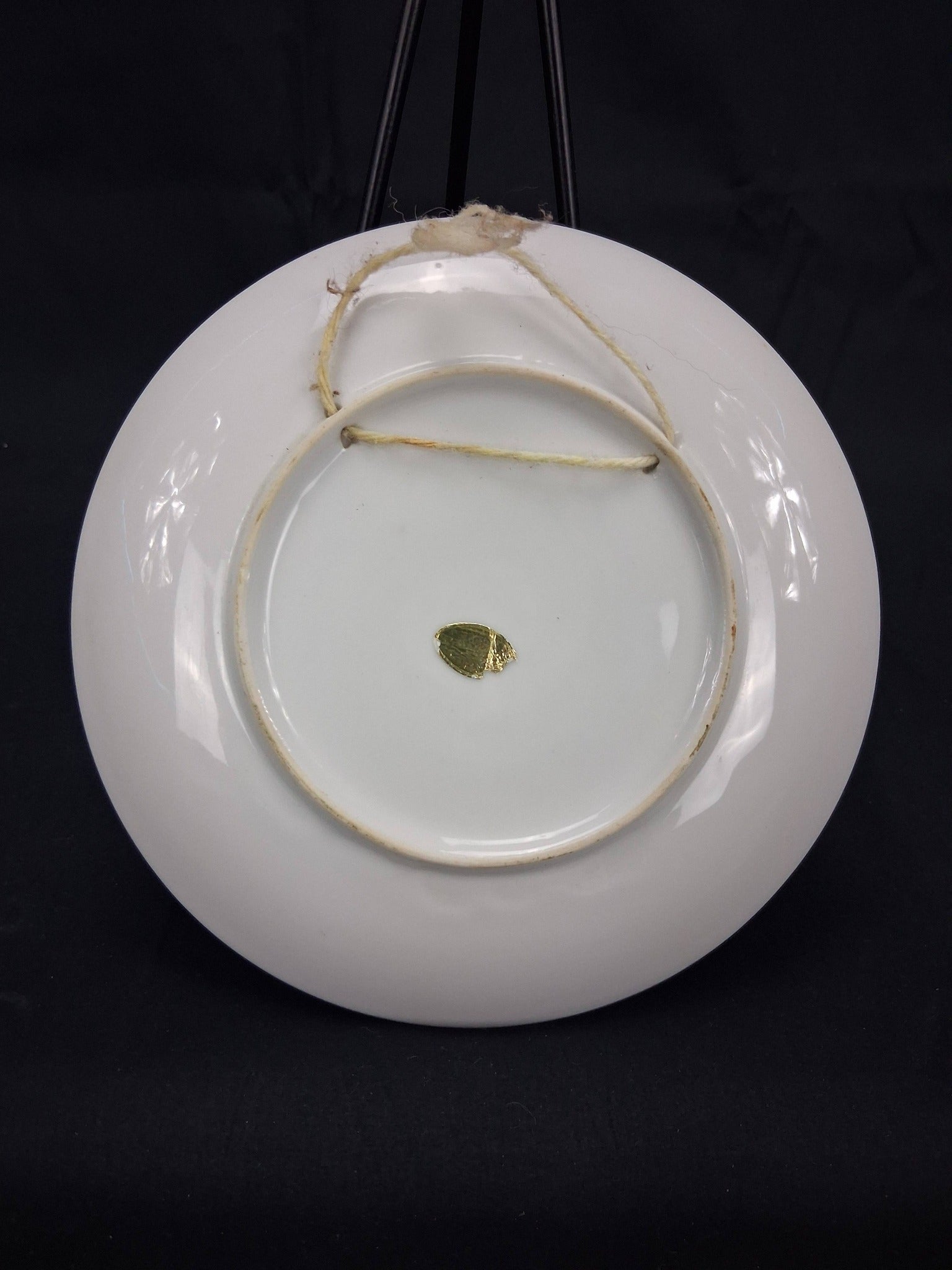 Vintage Japanese Porcelain Mother’s Day Poem Plate – Floral with Gold Rim (c. 1960s–1970s)