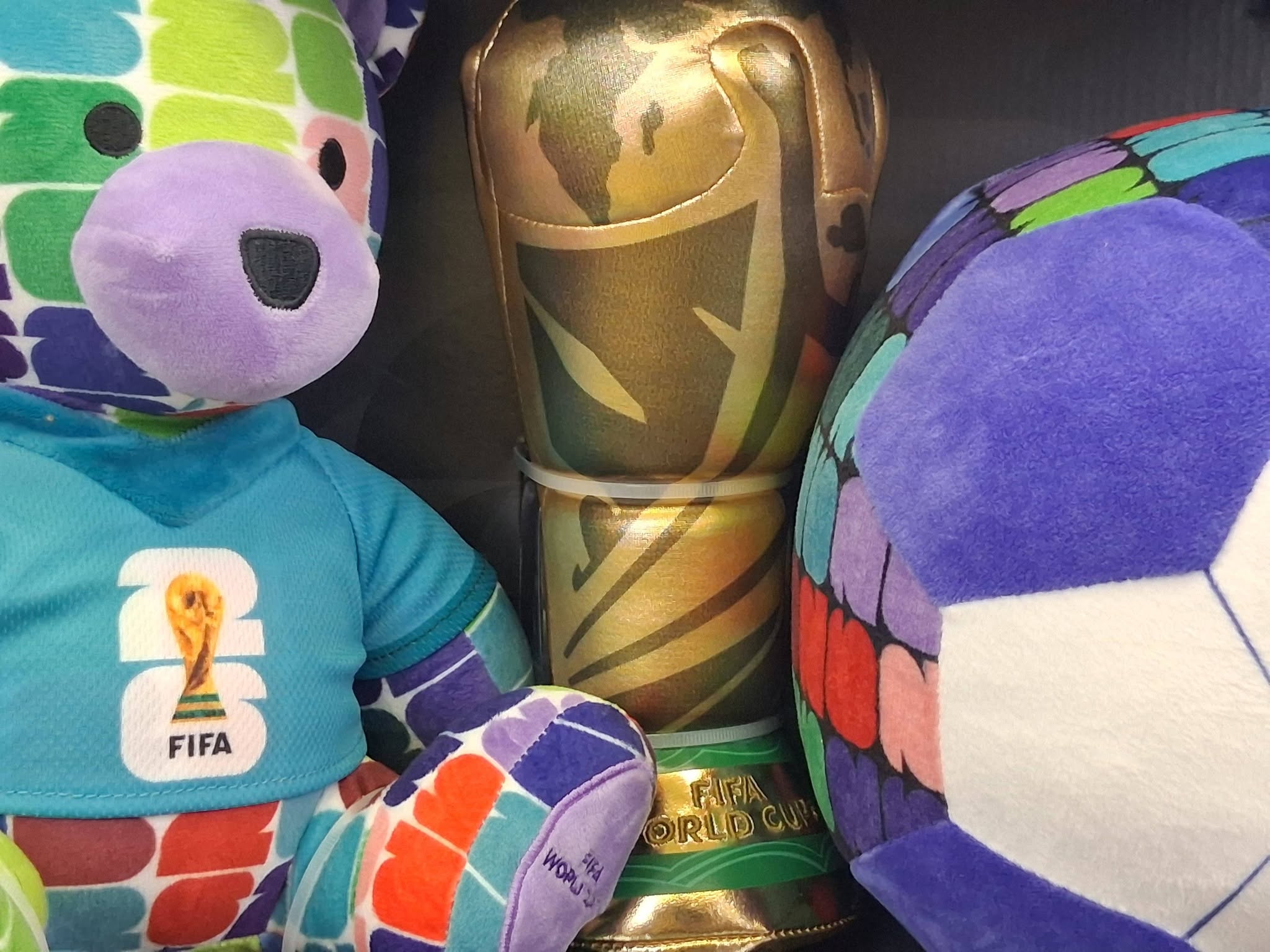 2026 FIFA World Cup Official Plush Gift Set – Bear, Ball & Trophy – Licensed Collectible