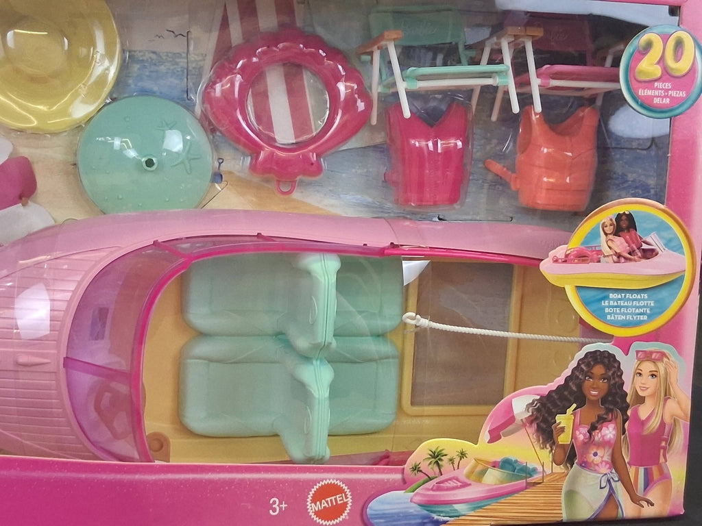 Barbie Lake Adventure Playset with 20+ Accessories Dolls Chairs Life Vests