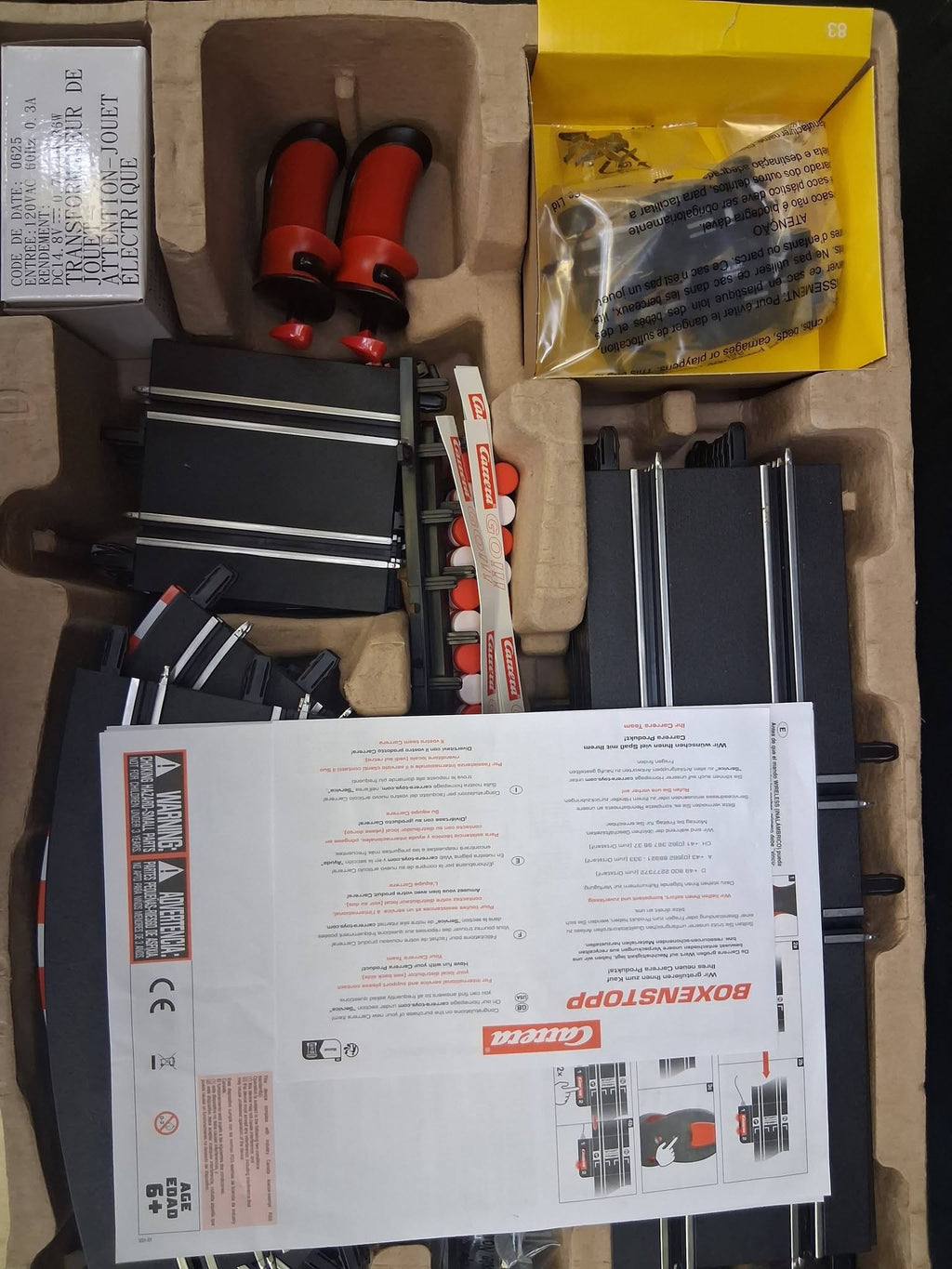 Carrera GO!!! Racing Arena Slot Car Set 1:43 – Used Once – 100% Complete – Ferrari & Red Bull