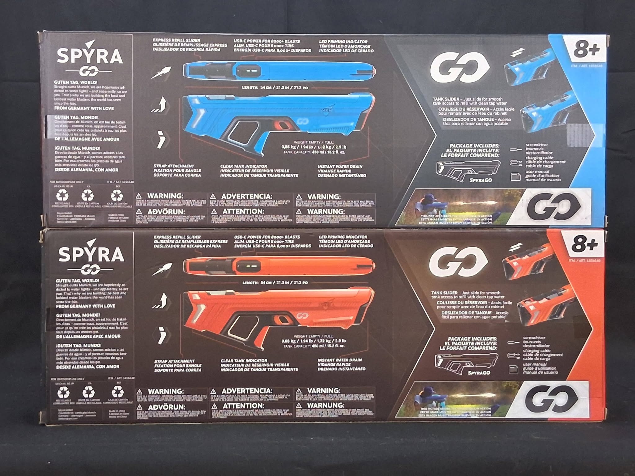 SpyraGO Water Blaster – USB-C Powered, 75 Shots, Factory Sealed