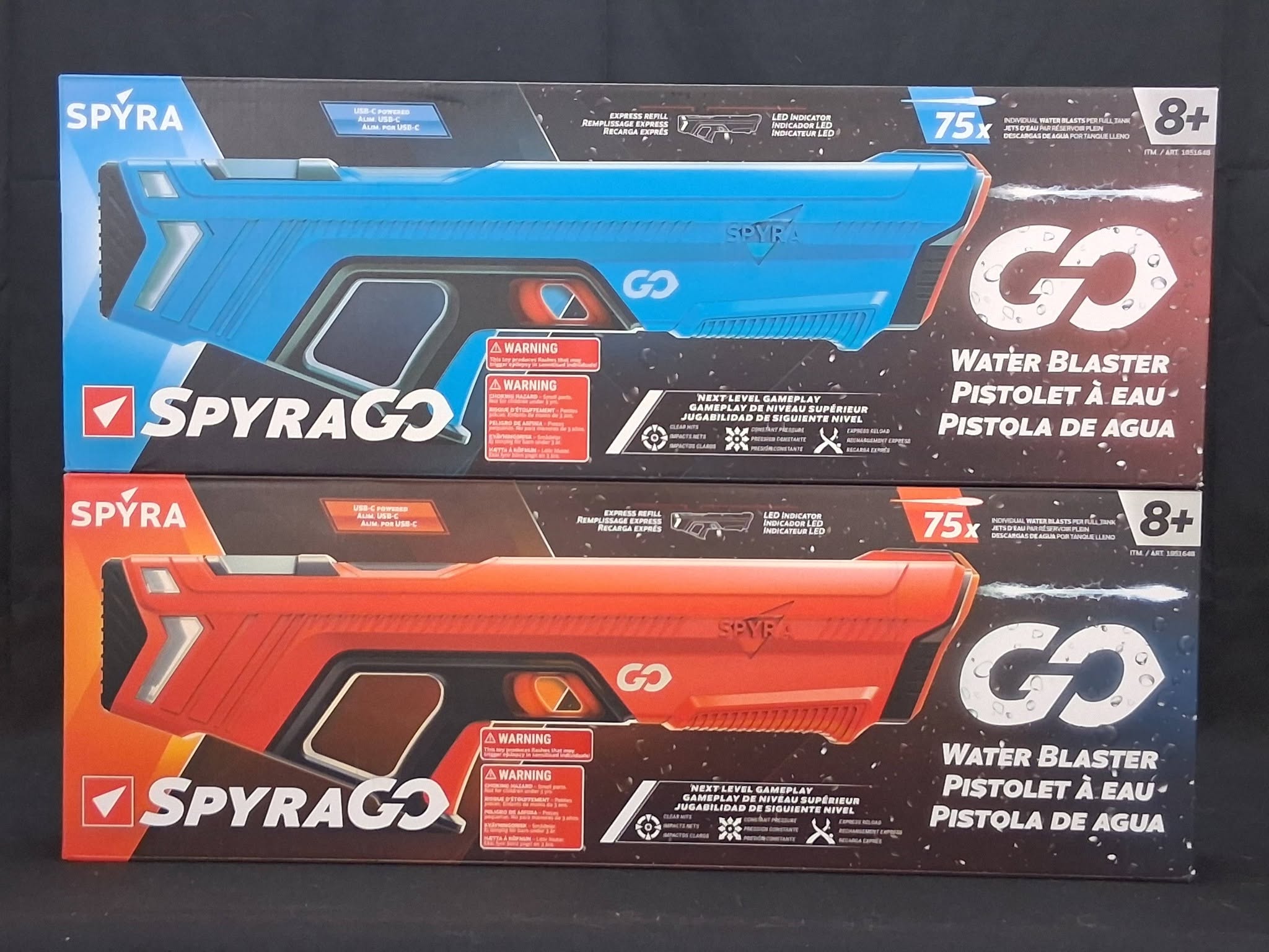 SpyraGO Water Blaster – USB-C Powered, 75 Shots, Factory Sealed
