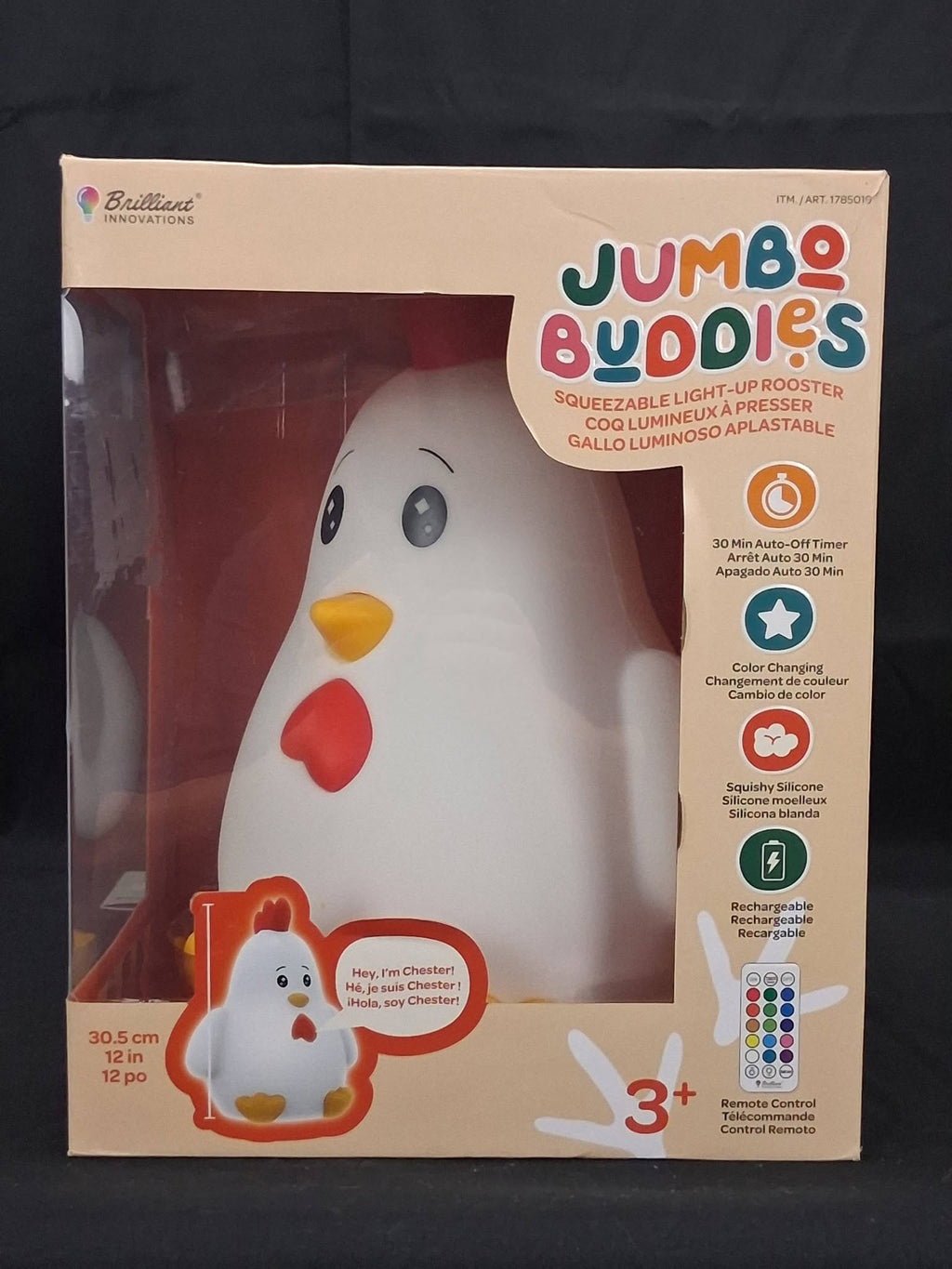 Jumbo Buddies Chester the Rooster Light-Up Squishy Night Light