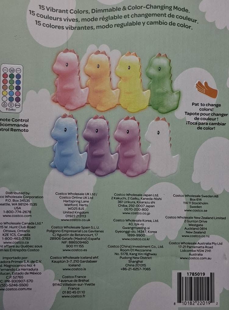 Dippy the Light-Up Dino — Jumbo 12" Squishy Silicone Color-Changing Buddy