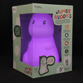Jumbo Buddies product packaging with a white plush toy inside on a dark background