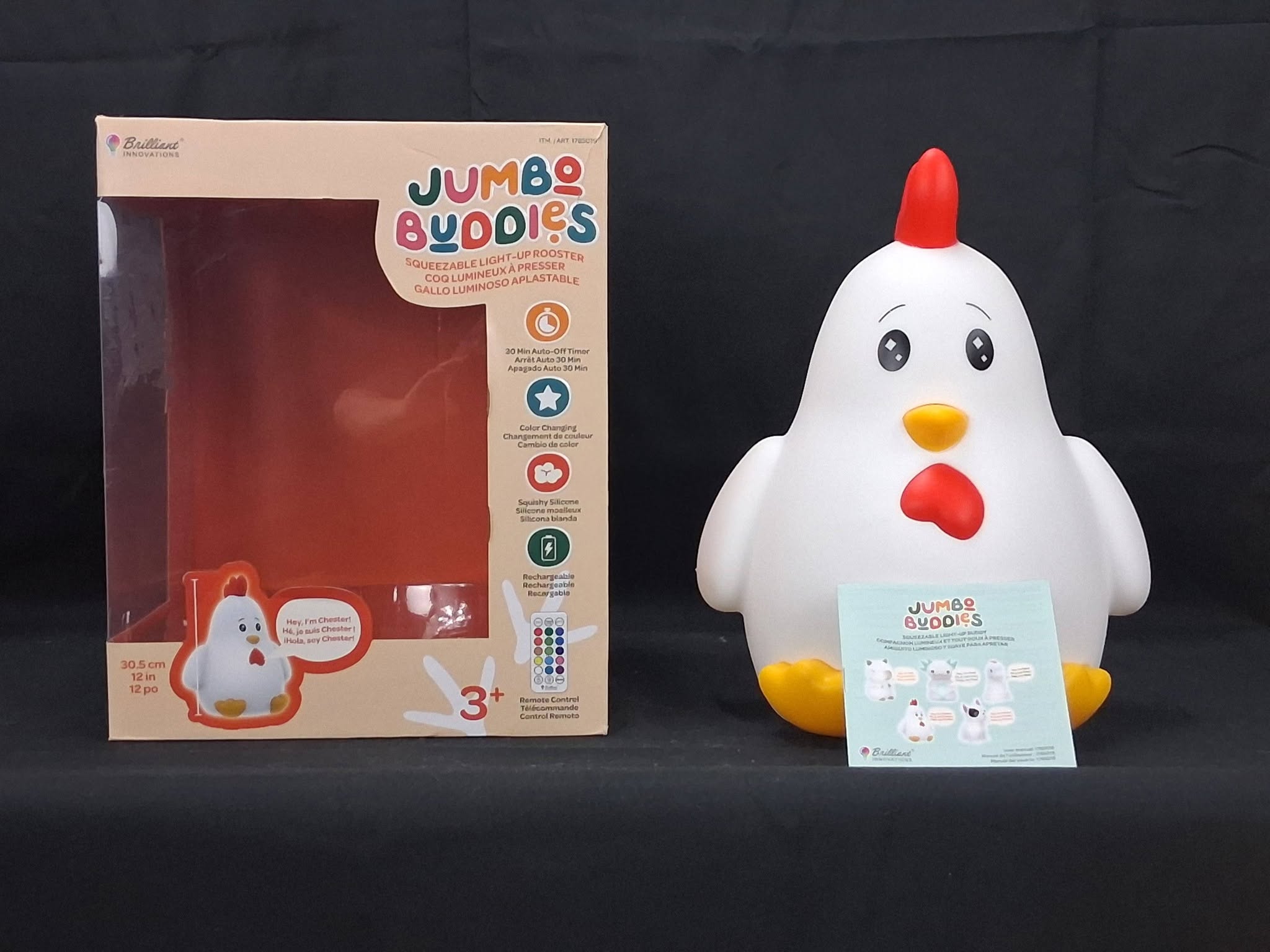Jumbo Buddies Chester the Rooster Light-Up Squishy Night Light