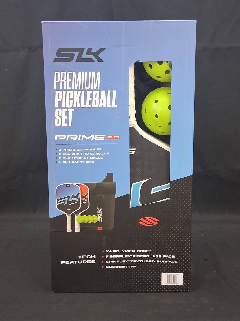 SLK Premium Pickleball Set PRIME 2.0 – 2 Paddles, 4 Balls & Carry Bag