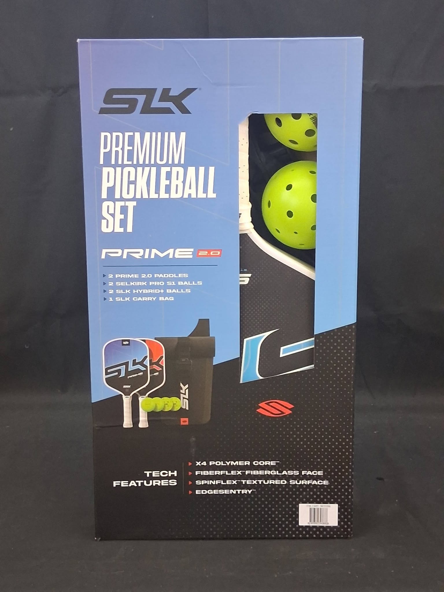 SLK Premium Pickleball Set PRIME 2.0 – 2 Paddles, 4 Balls & Carry Bag