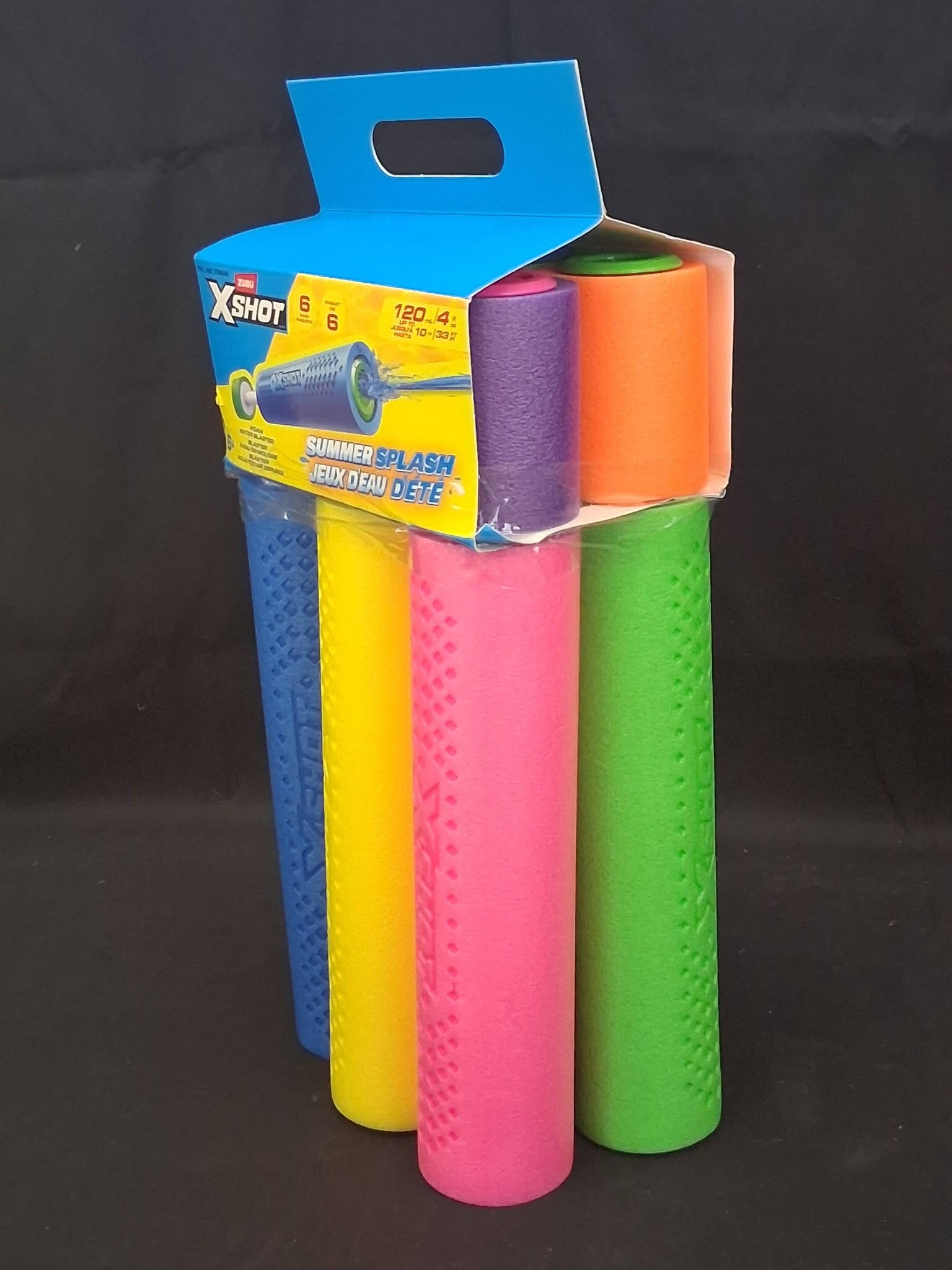ZURU XSHOT Summer Splash Water Blaster 6-Pack – Foam Pump Shooters
