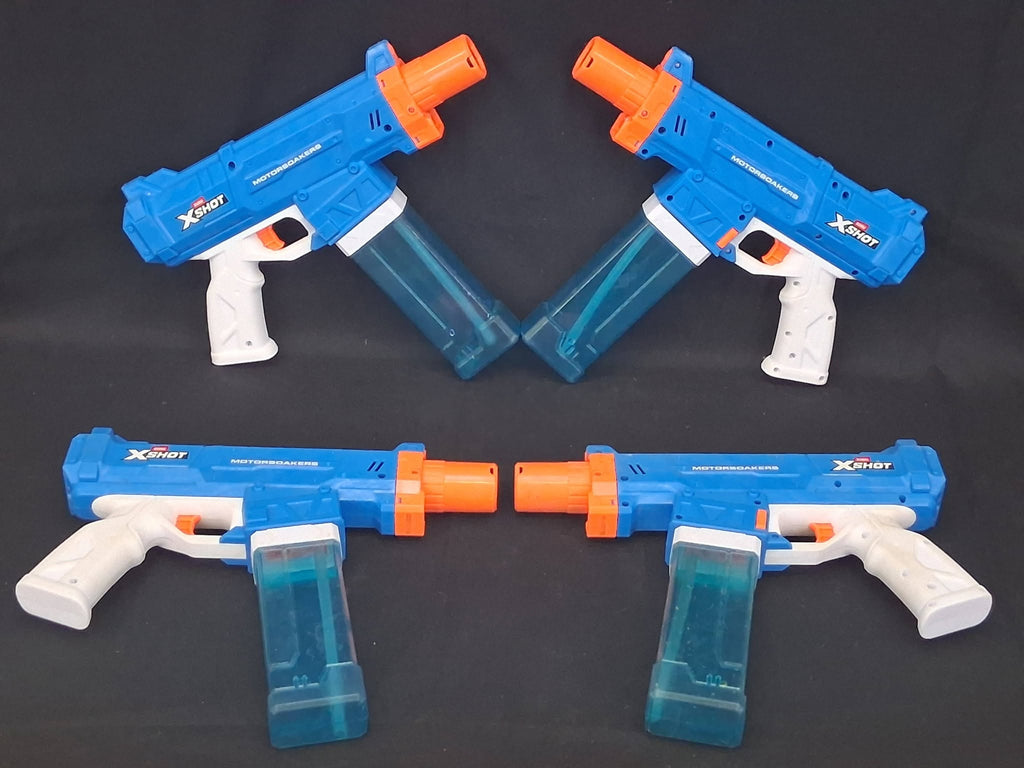 ZURU X‑SHOT MotorSoakers Motorized Water Blaster Lot of 4 – Tested & Working – Returns