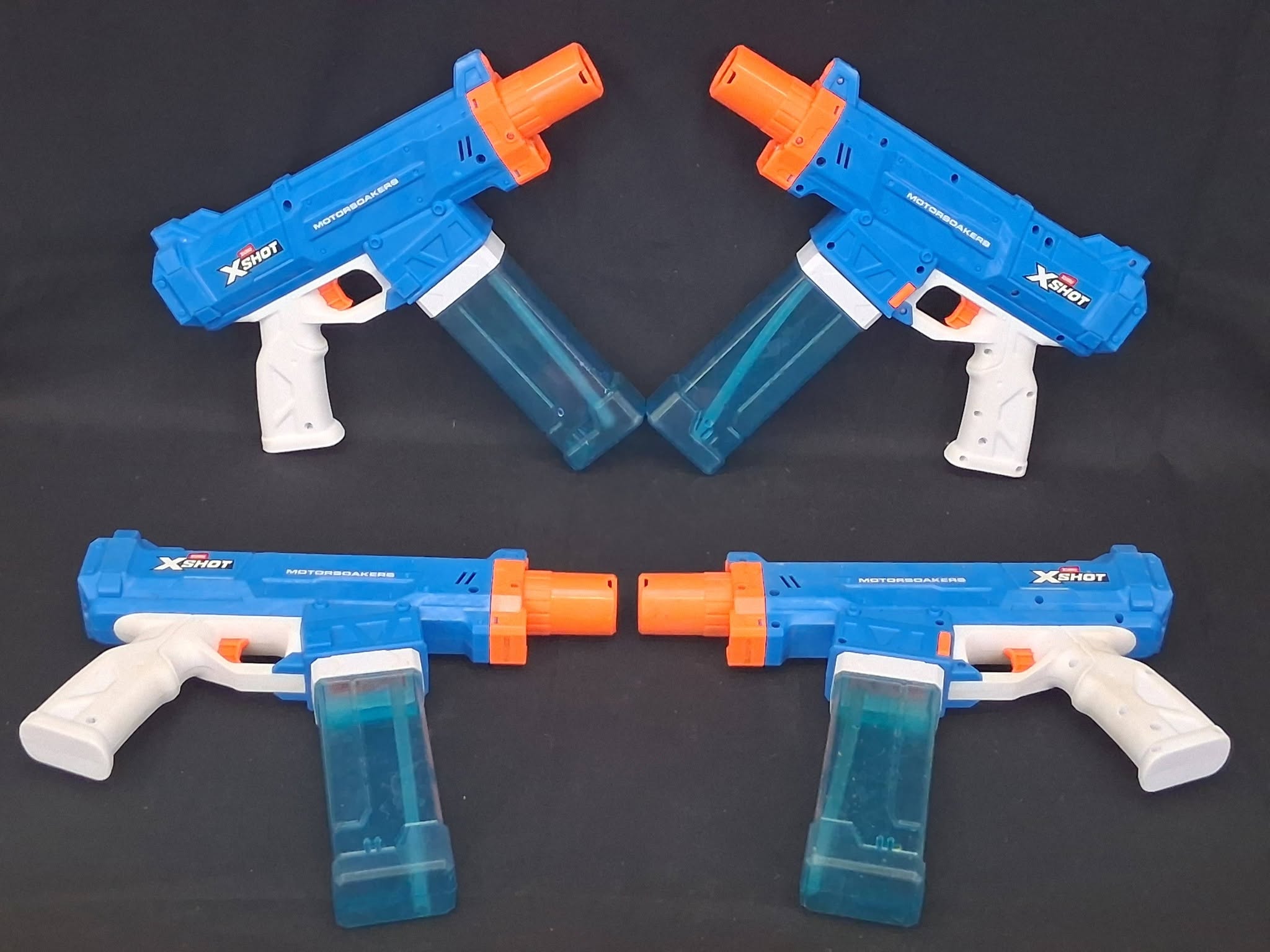 ZURU X‑SHOT MotorSoakers Motorized Water Blaster Lot of 4 – Tested & Working – Returns