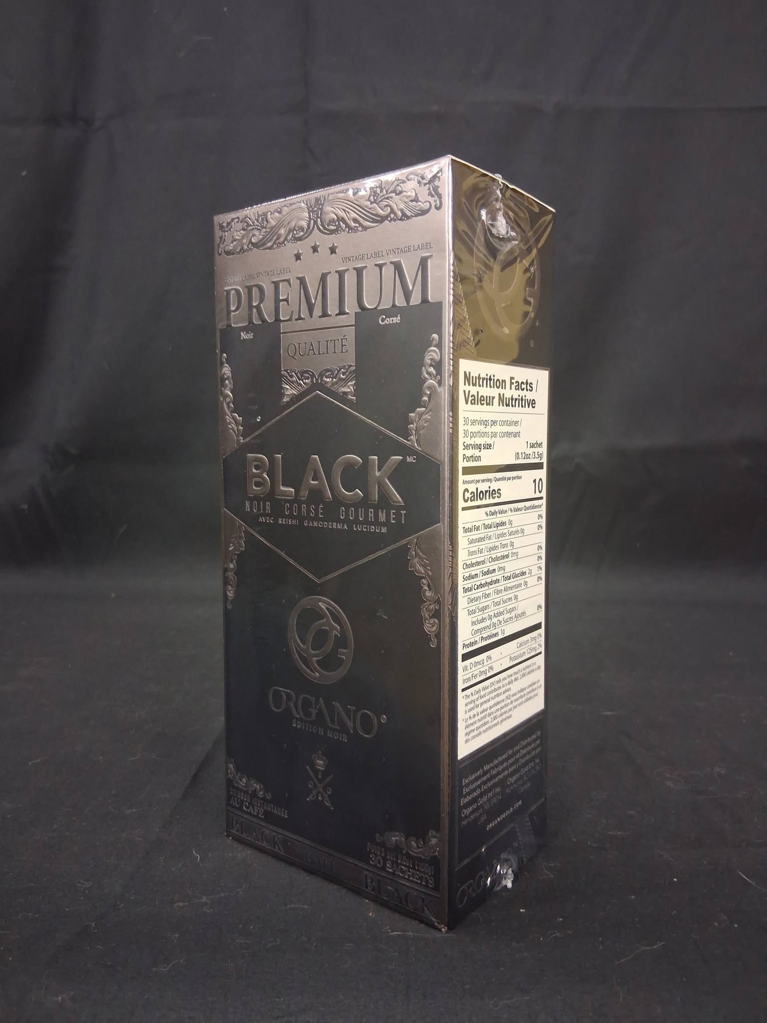 Organo Black Edition Dark Bold Gourmet Coffee w/ Reishi Ganoderma – 30 Sachets