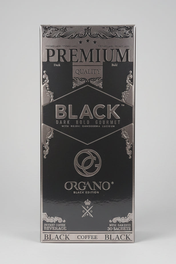 Organo Black Edition Dark Bold Gourmet Coffee w/ Reishi Ganoderma – 30 Sachets