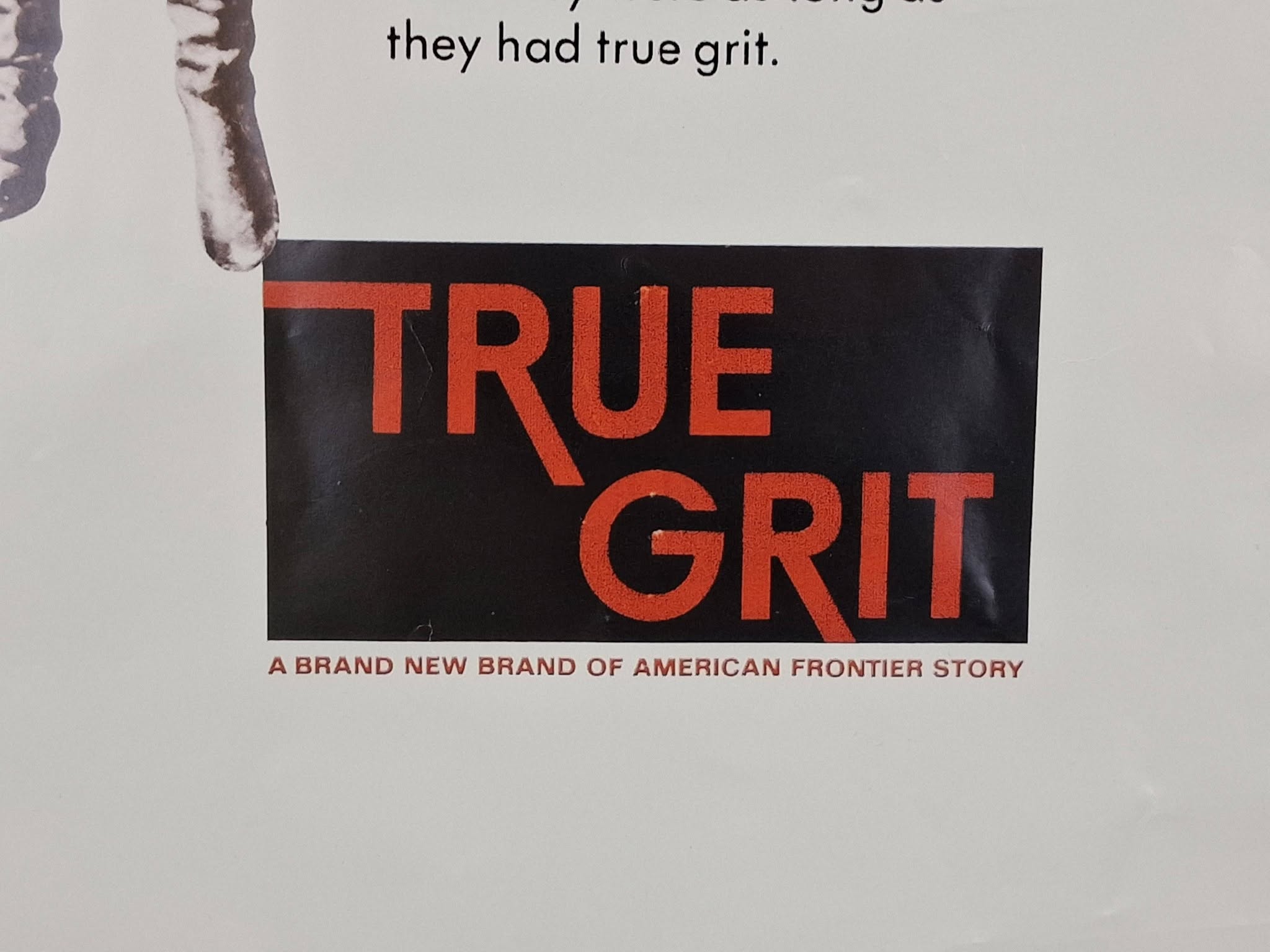 Vintage 1972 TRUE GRIT Movie Poster – John Wayne – 23.5x36 – Original Retail Issue – Shipped in 1970s UPS Tube w/ Label
