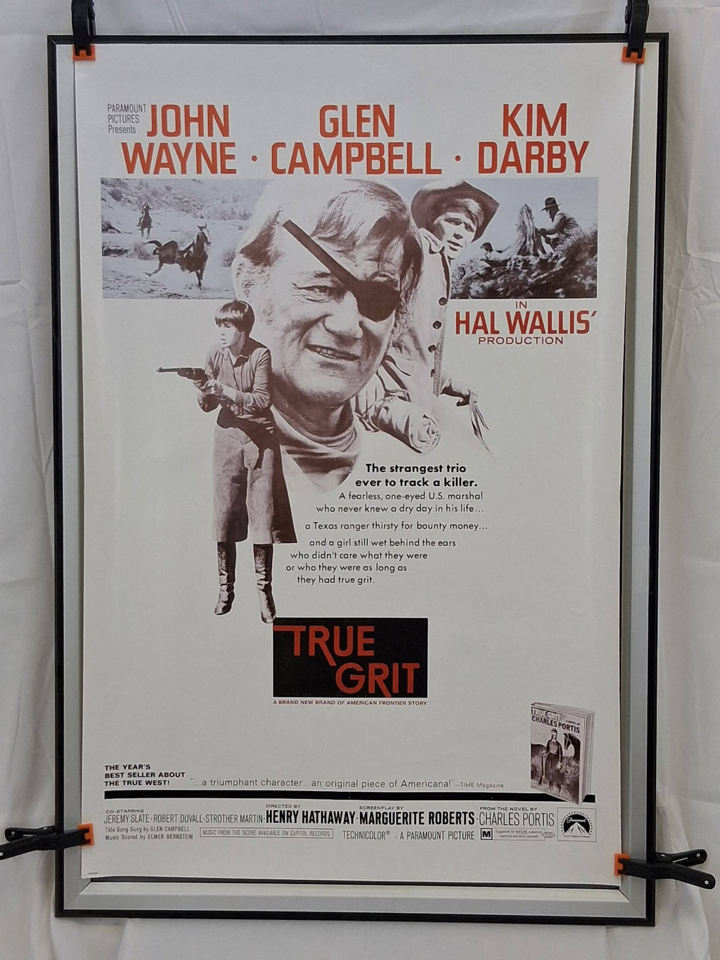Vintage 1972 TRUE GRIT Movie Poster – John Wayne – 23.5x36 – Original Retail Issue – Shipped in 1970s UPS Tube w/ Label
