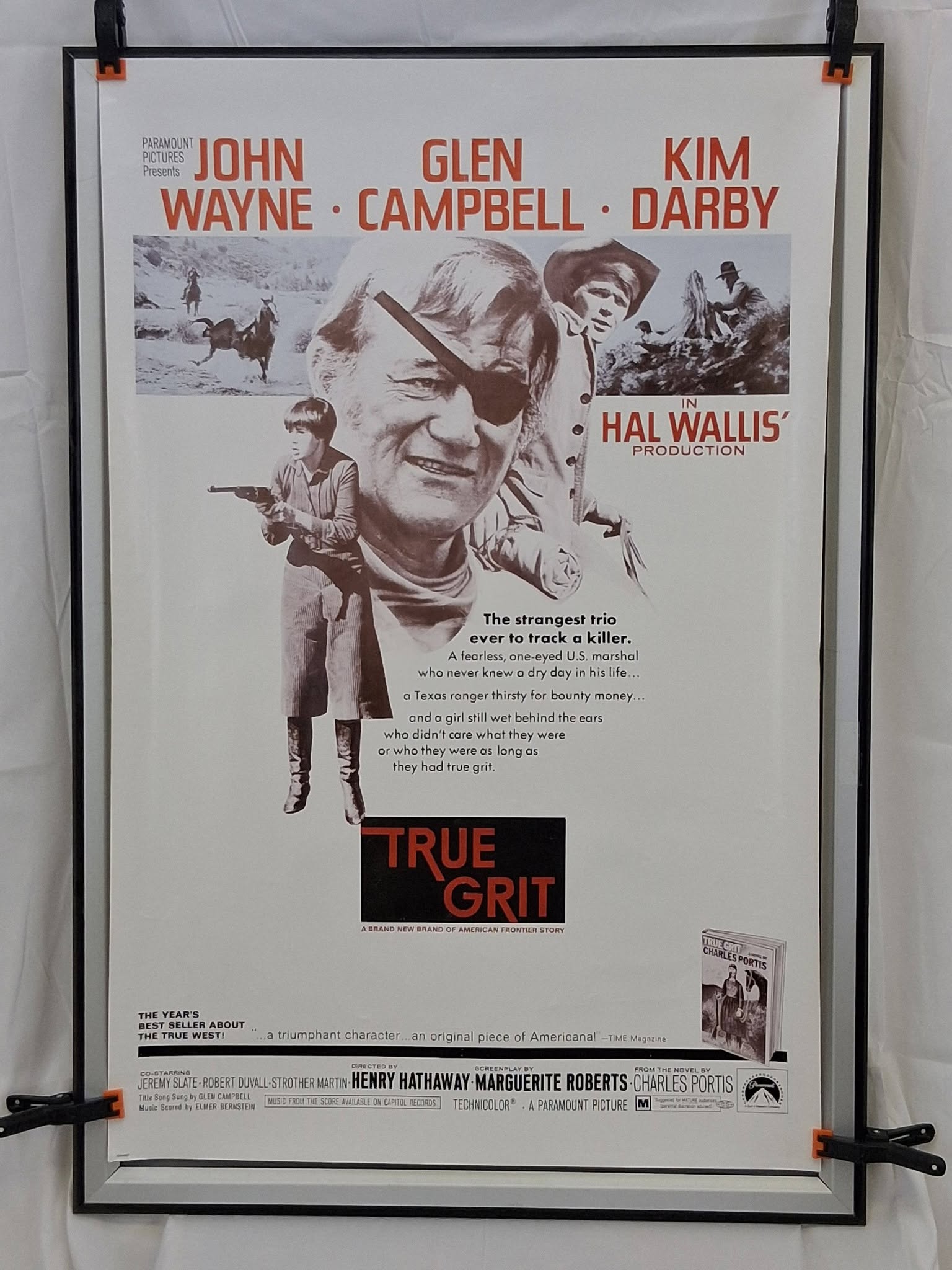 Vintage 1972 TRUE GRIT Movie Poster – John Wayne – 23.5x36 – Original Retail Issue – Shipped in 1970s UPS Tube w/ Label