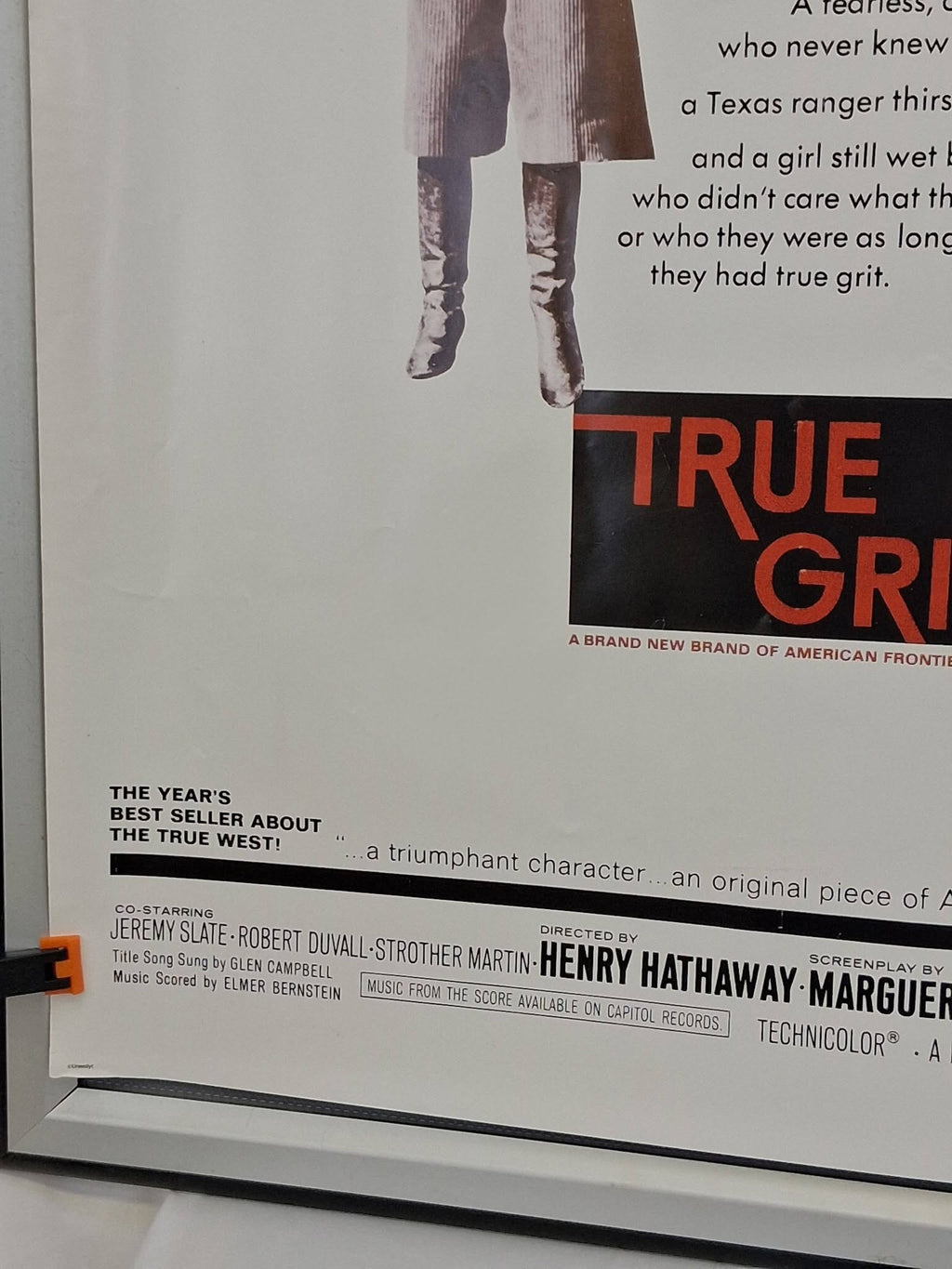 Vintage 1972 TRUE GRIT Movie Poster – John Wayne – 23.5x36 – Original Retail Issue – Shipped in 1970s UPS Tube w/ Label