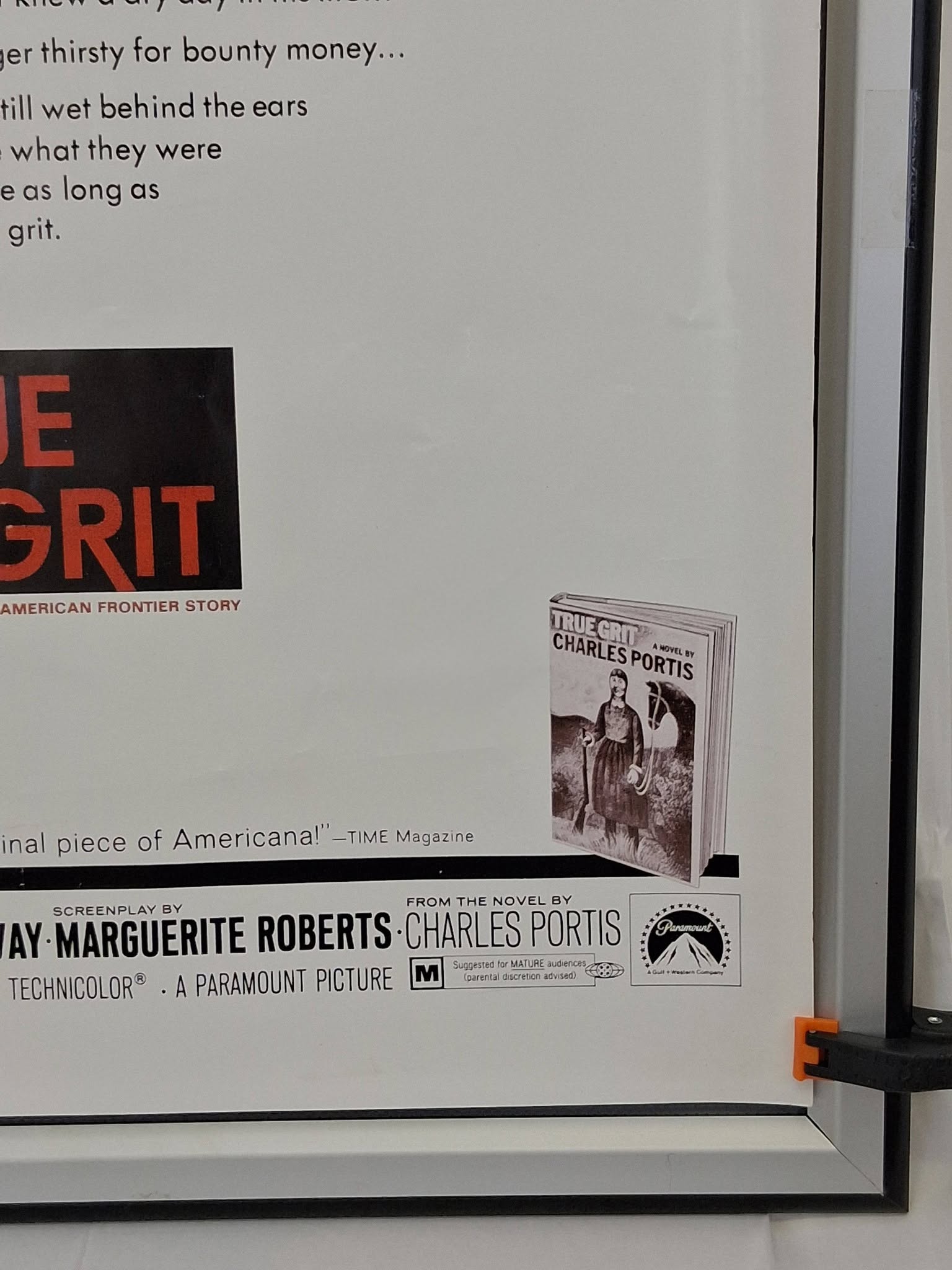 Vintage 1972 TRUE GRIT Movie Poster – John Wayne – 23.5x36 – Original Retail Issue – Shipped in 1970s UPS Tube w/ Label