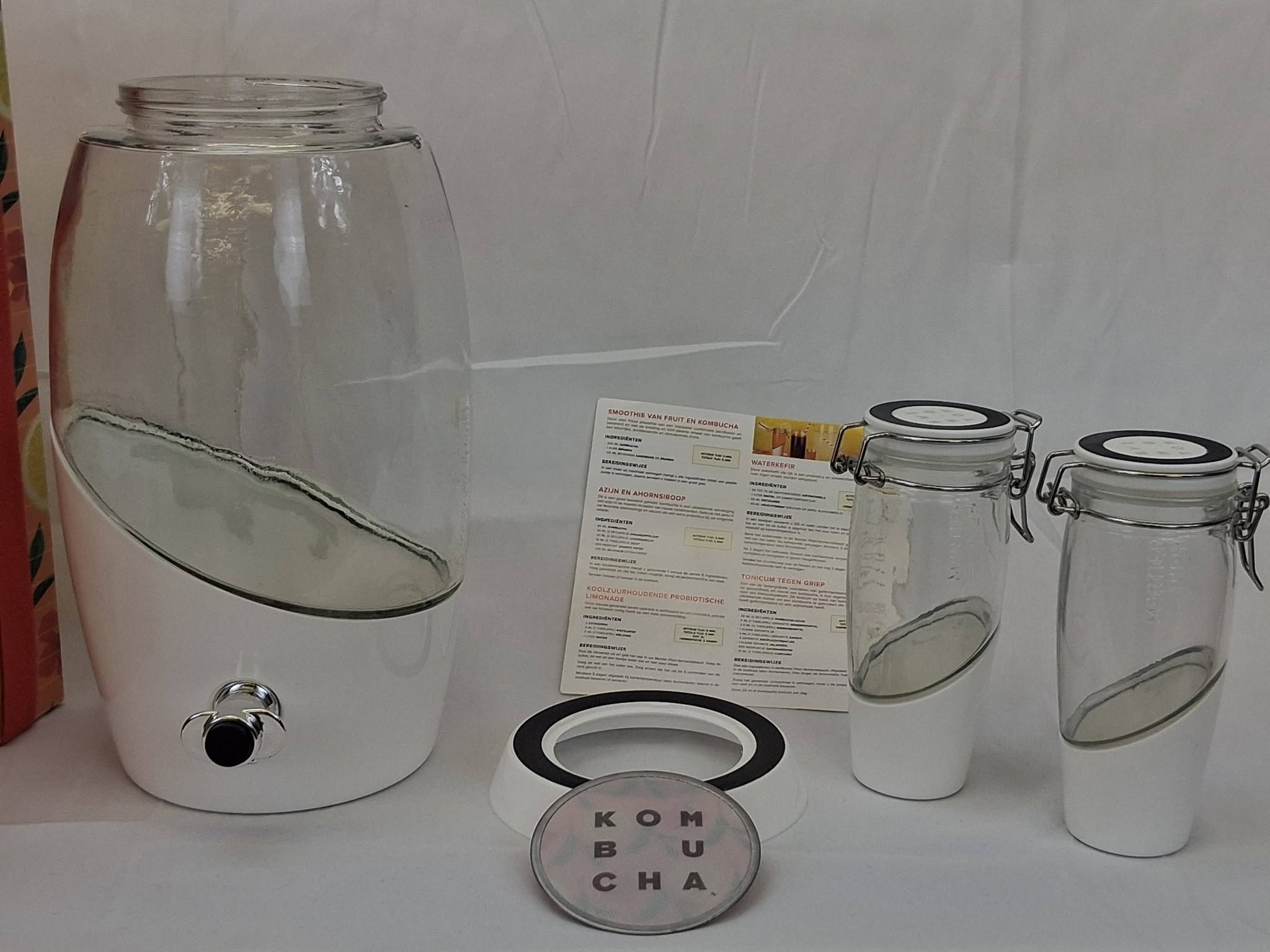 Mortier Pilon Kombucha Brewing Kit – 5L Glass Jar w/ Spigot + Jars + Instructions