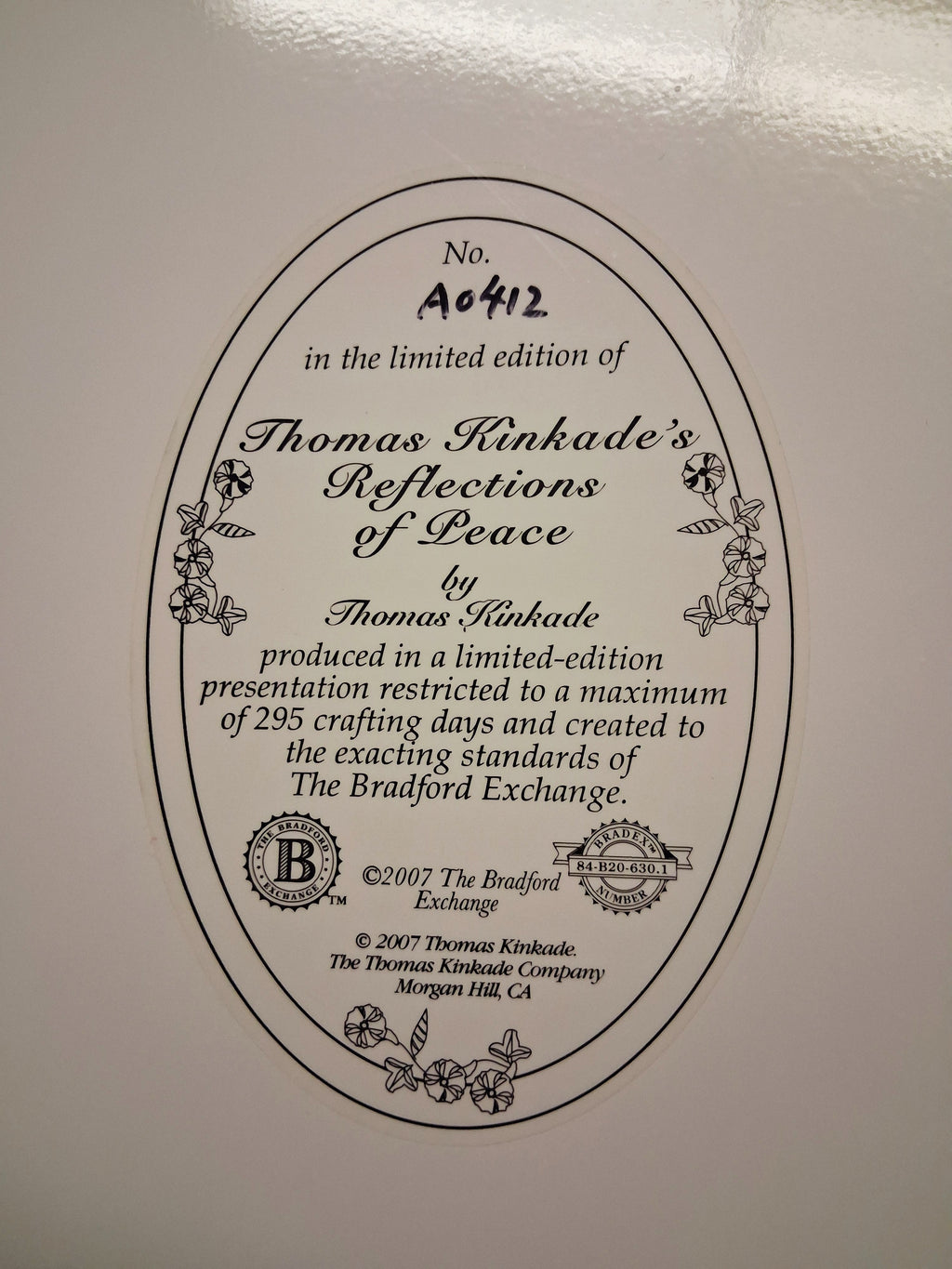 Thomas Kinkade Reflections of Peace Limited Edition Mirror – Bradford Exchange