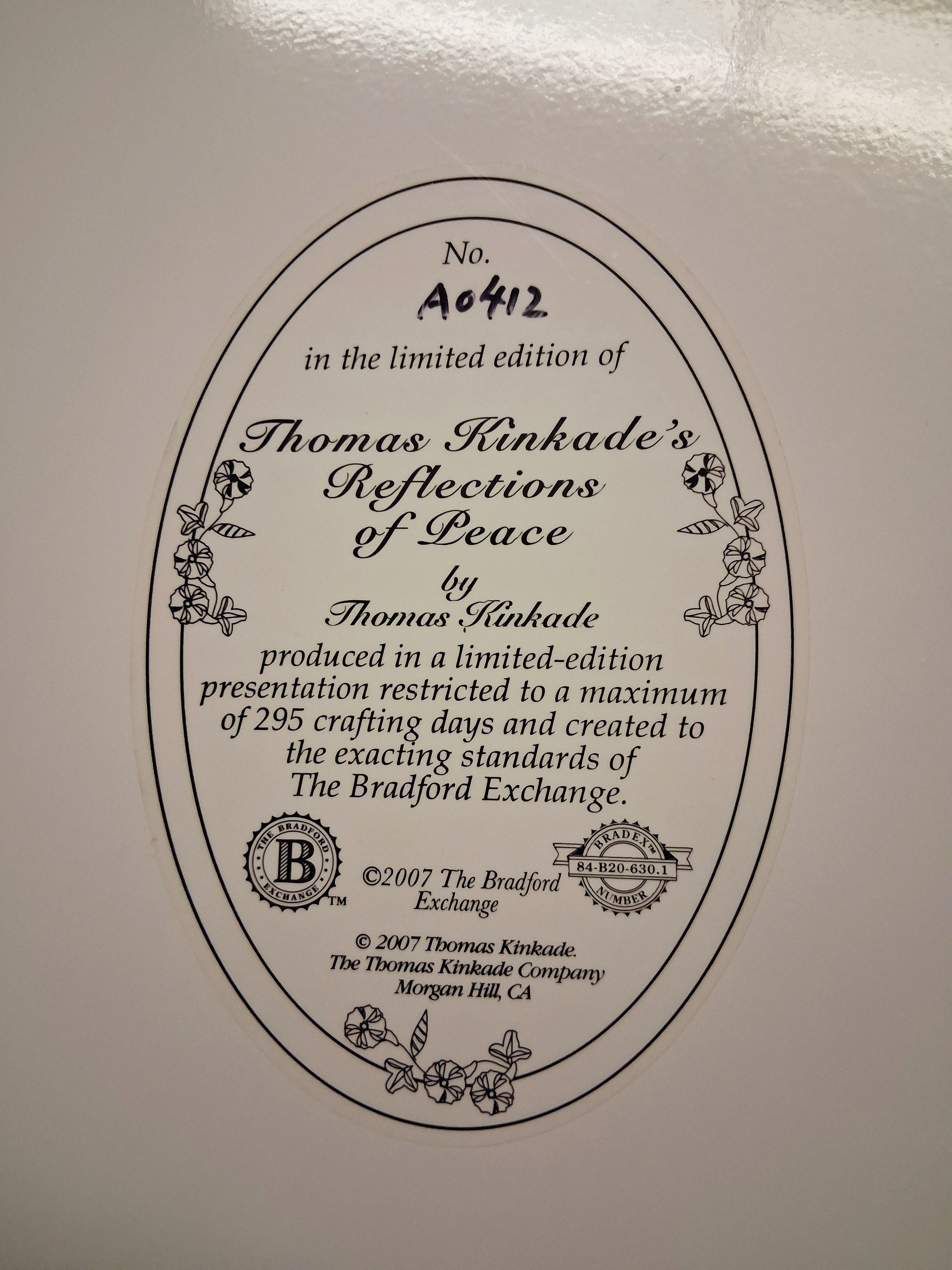 Thomas Kinkade Reflections of Peace Limited Edition Mirror – Bradford Exchange